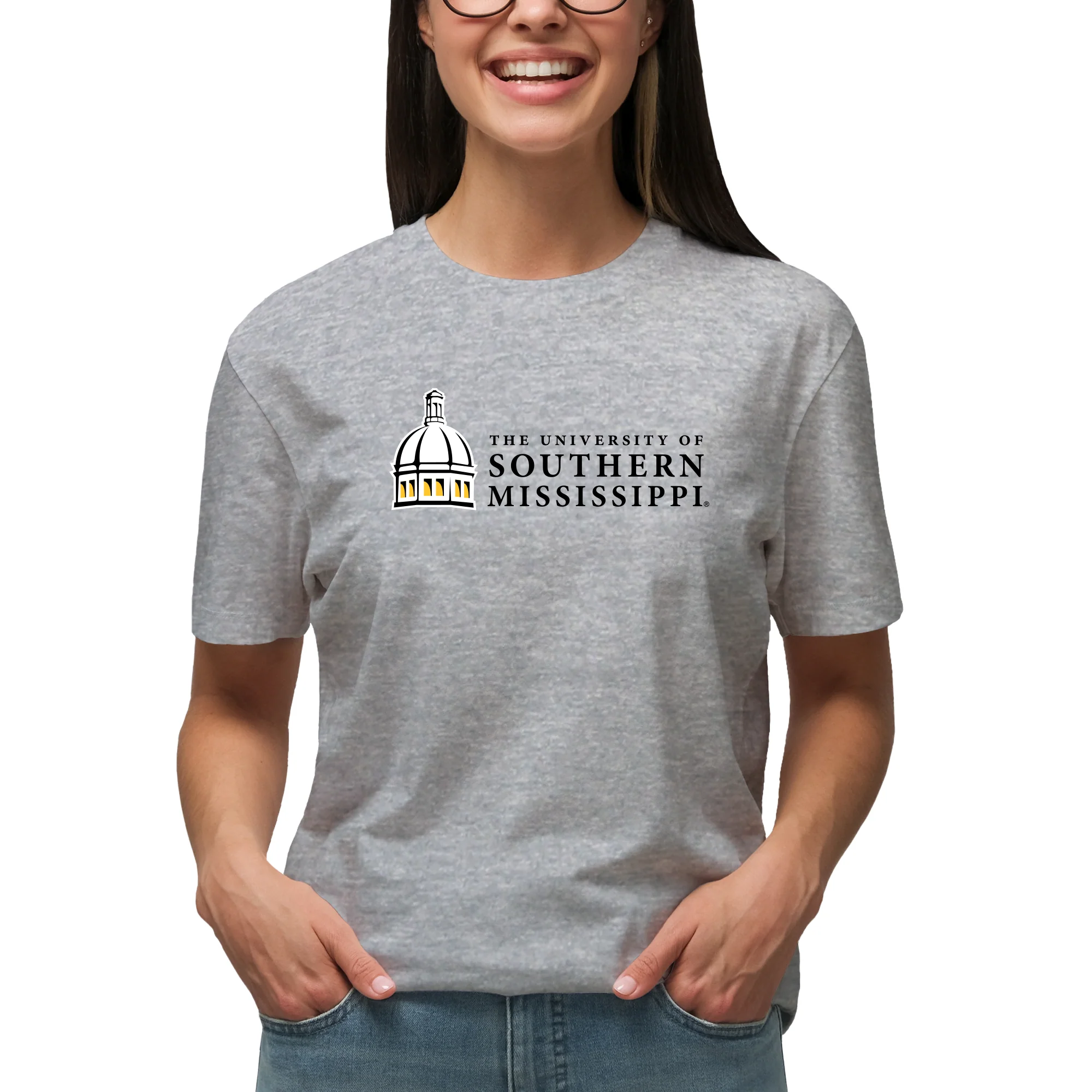 Southern Mississippi Institutional Logo T-Shirt - Sport Grey - Image 4