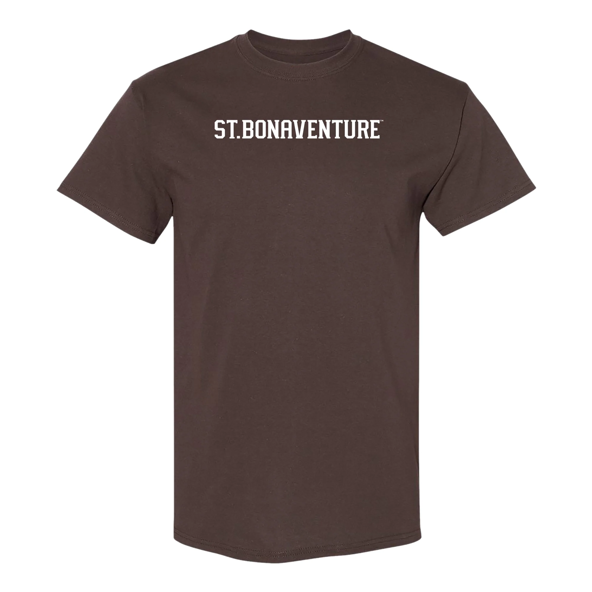 St. Bonaventure Bonnies Basic Block T Shirt - Dark Chocolate