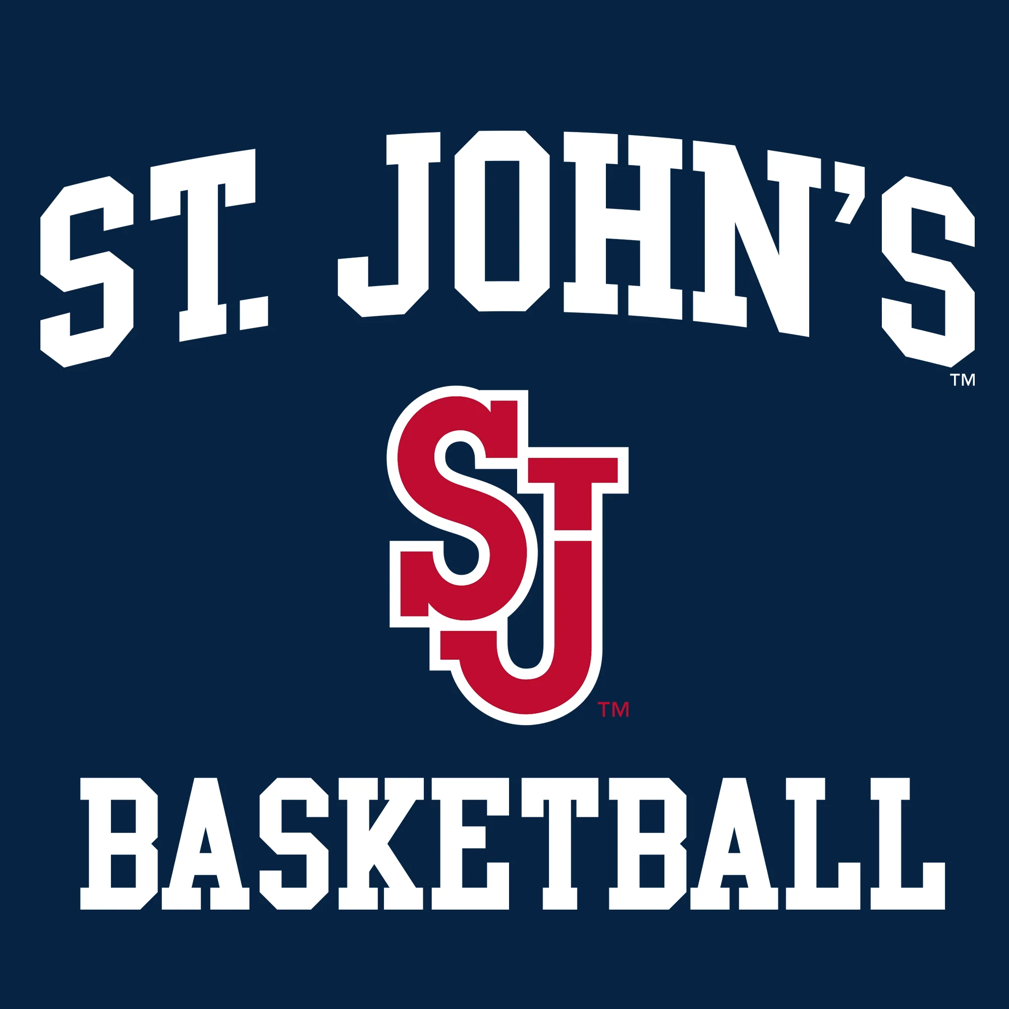 St John's Red Storm Arch Logo Basketball Hoodie - Navy - Image 2