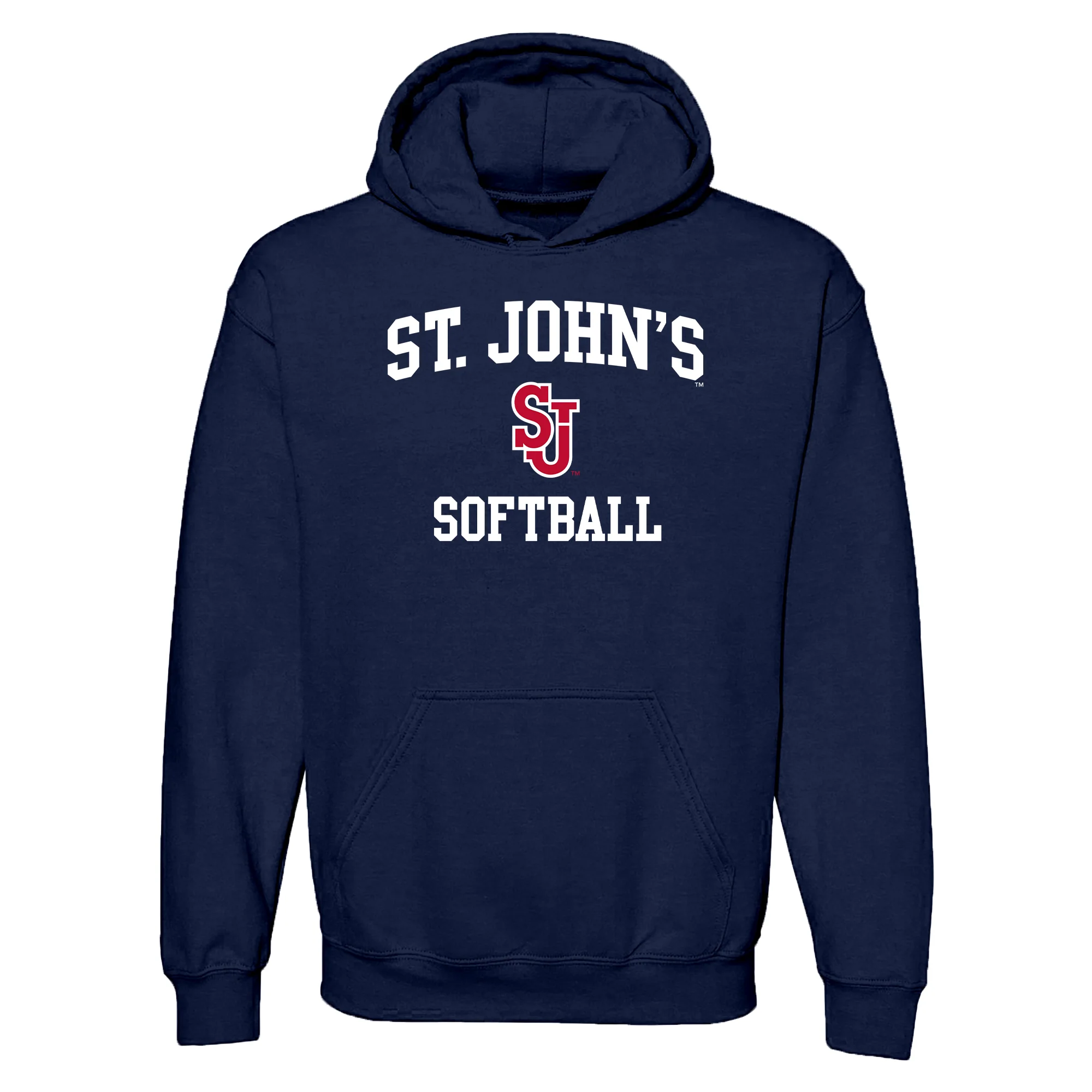 St John's Red Storm Arch Logo Softball Hoodie - Navy