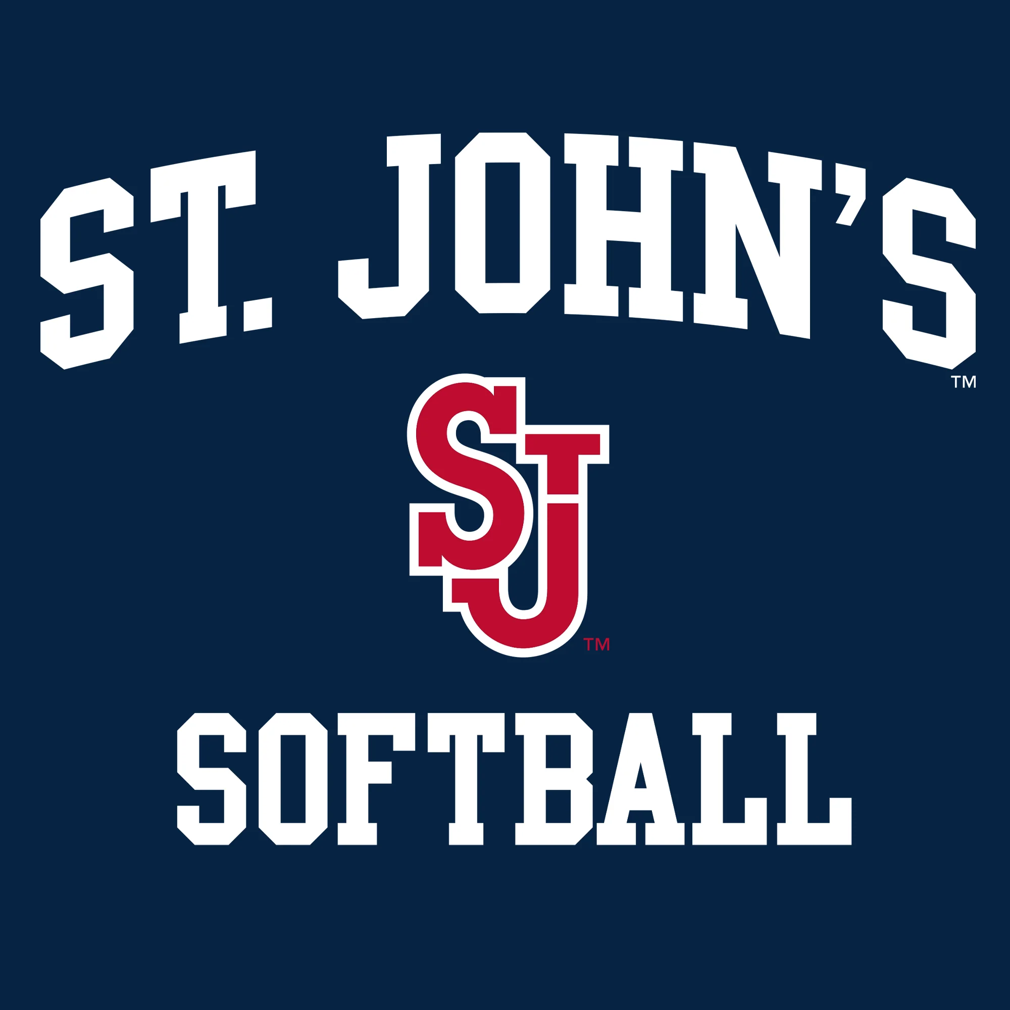 St John's Red Storm Arch Logo Softball T-Shirt - Navy - Image 2