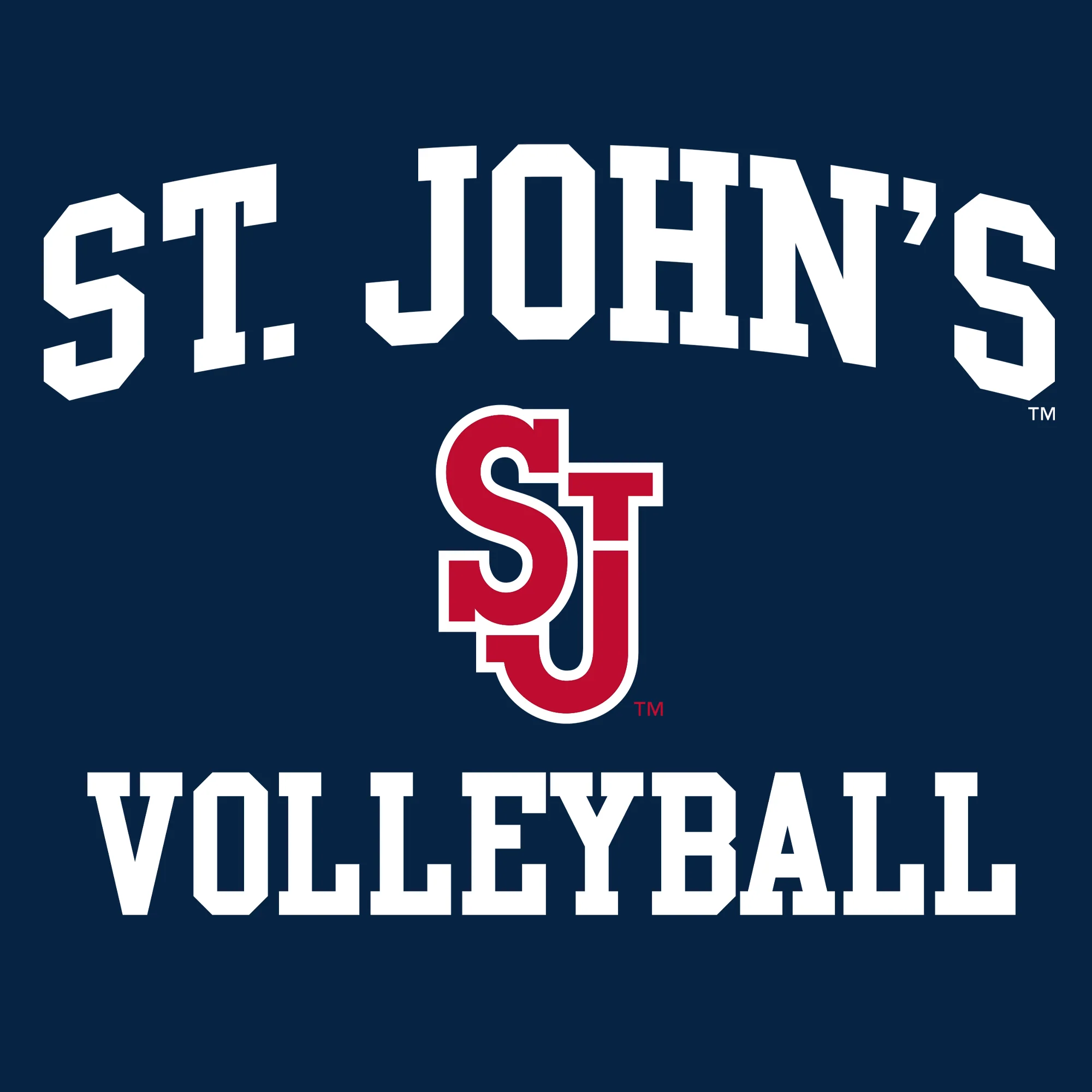 St John's Red Storm Arch Logo Volleyball Hoodie - Navy - Image 2