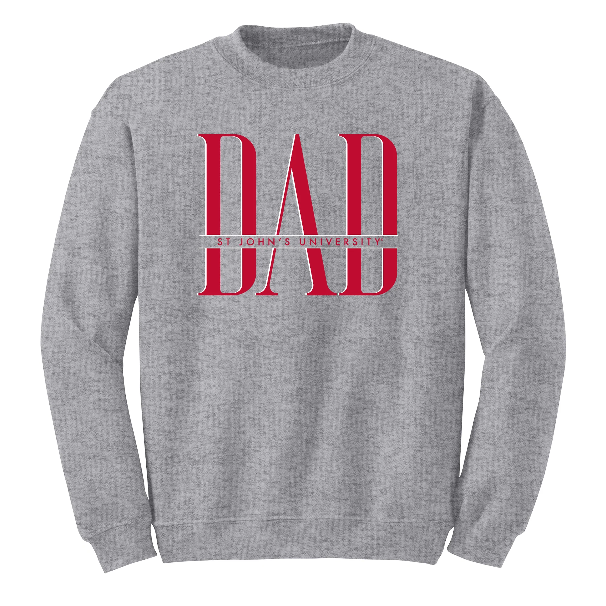 St John's Red Storm Classic Dad Crewneck - Sport Grey