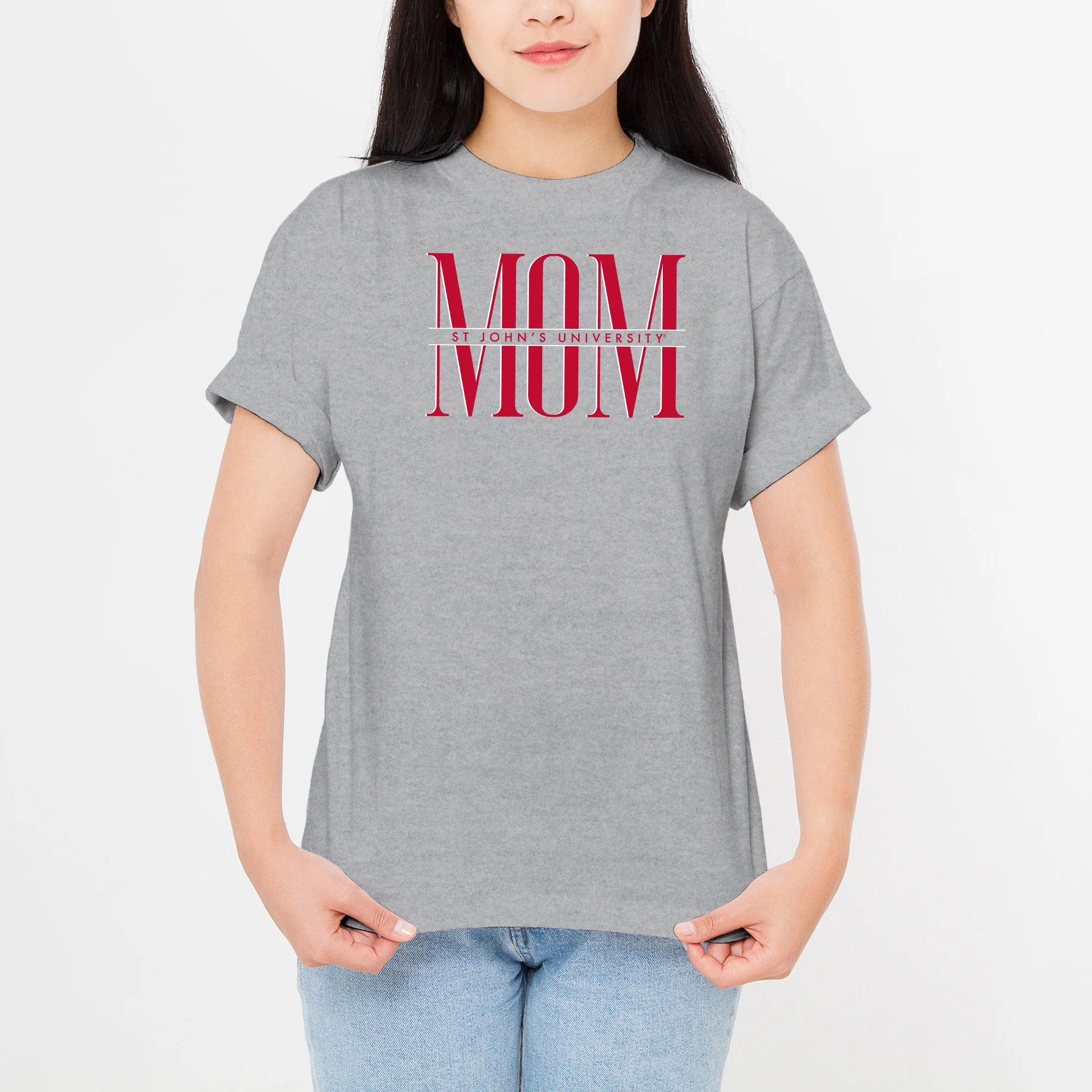 St John's Red Storm Classic Mom T-Shirt - Sport Grey - Image 4