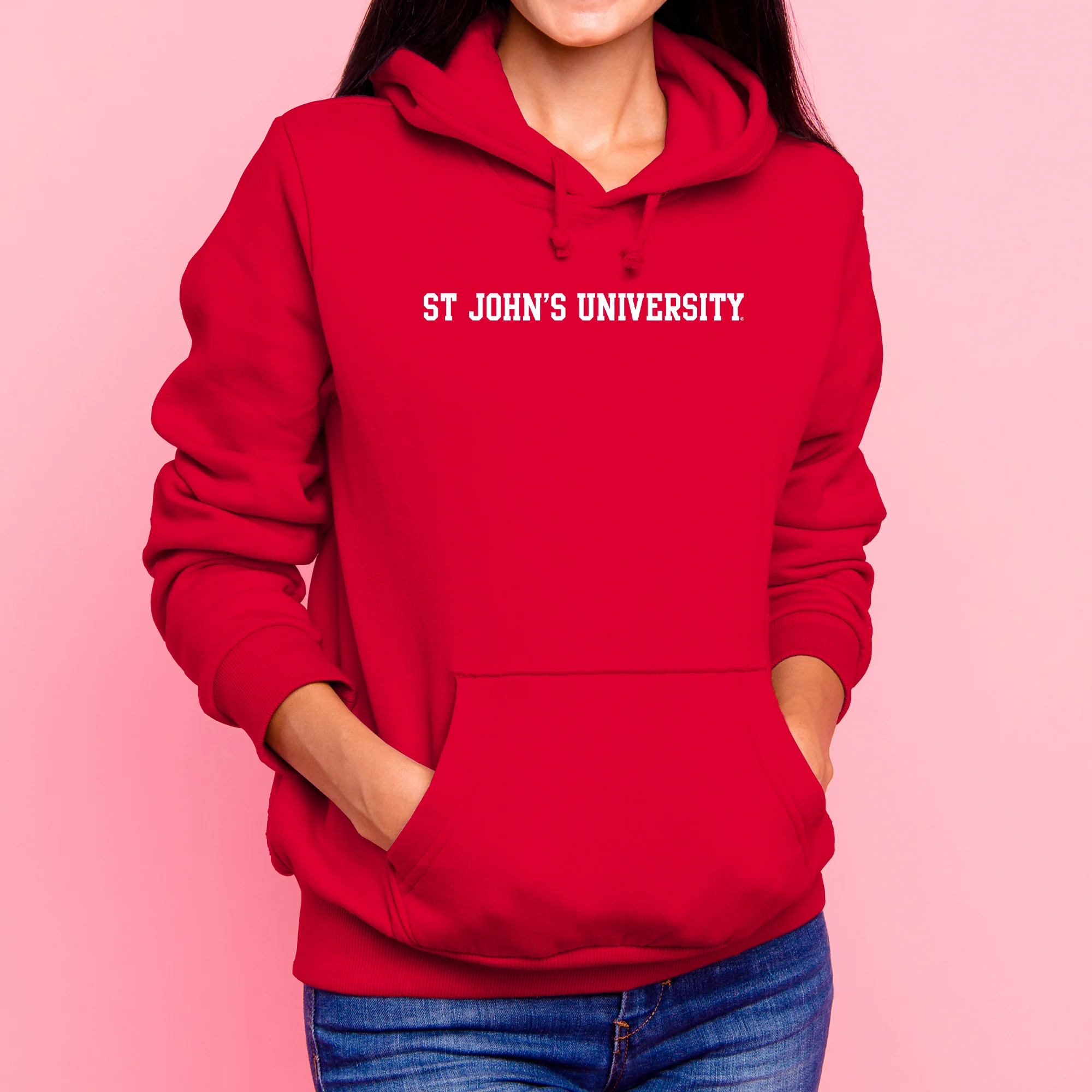 St John's University Red Storm Basic Block Hoodie - Red - Image 4