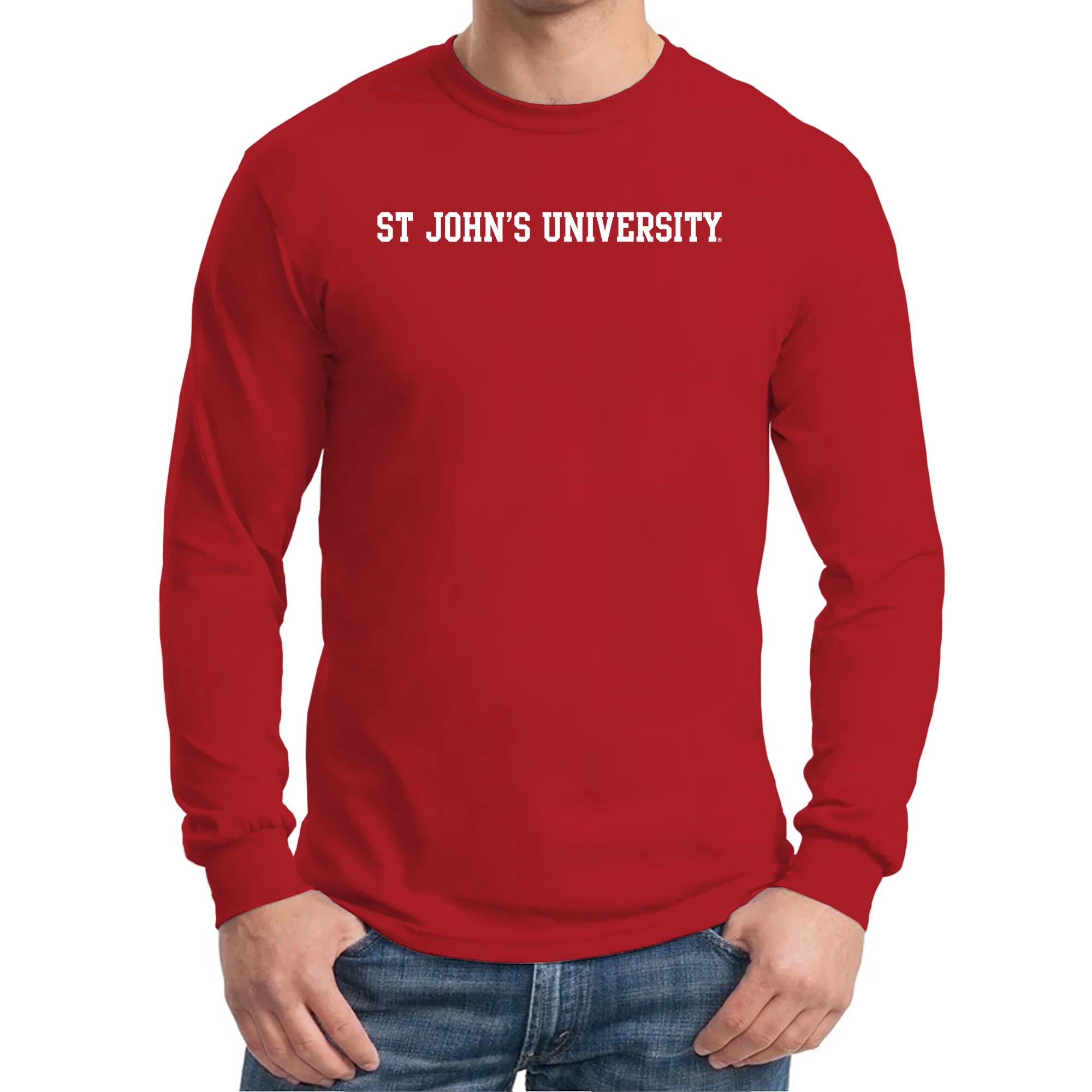 St John's University Red Storm Basic Block Long Sleeve T-Shirt - Red - Image 3
