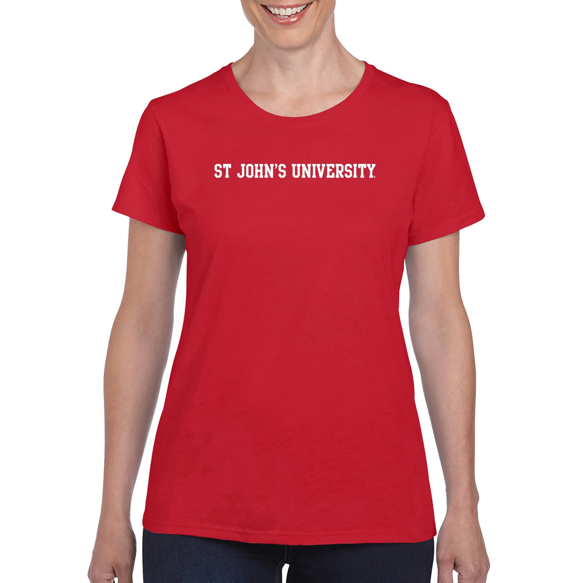 St John's University Red Storm Basic Block Women's T-Shirt - Red - Image 3