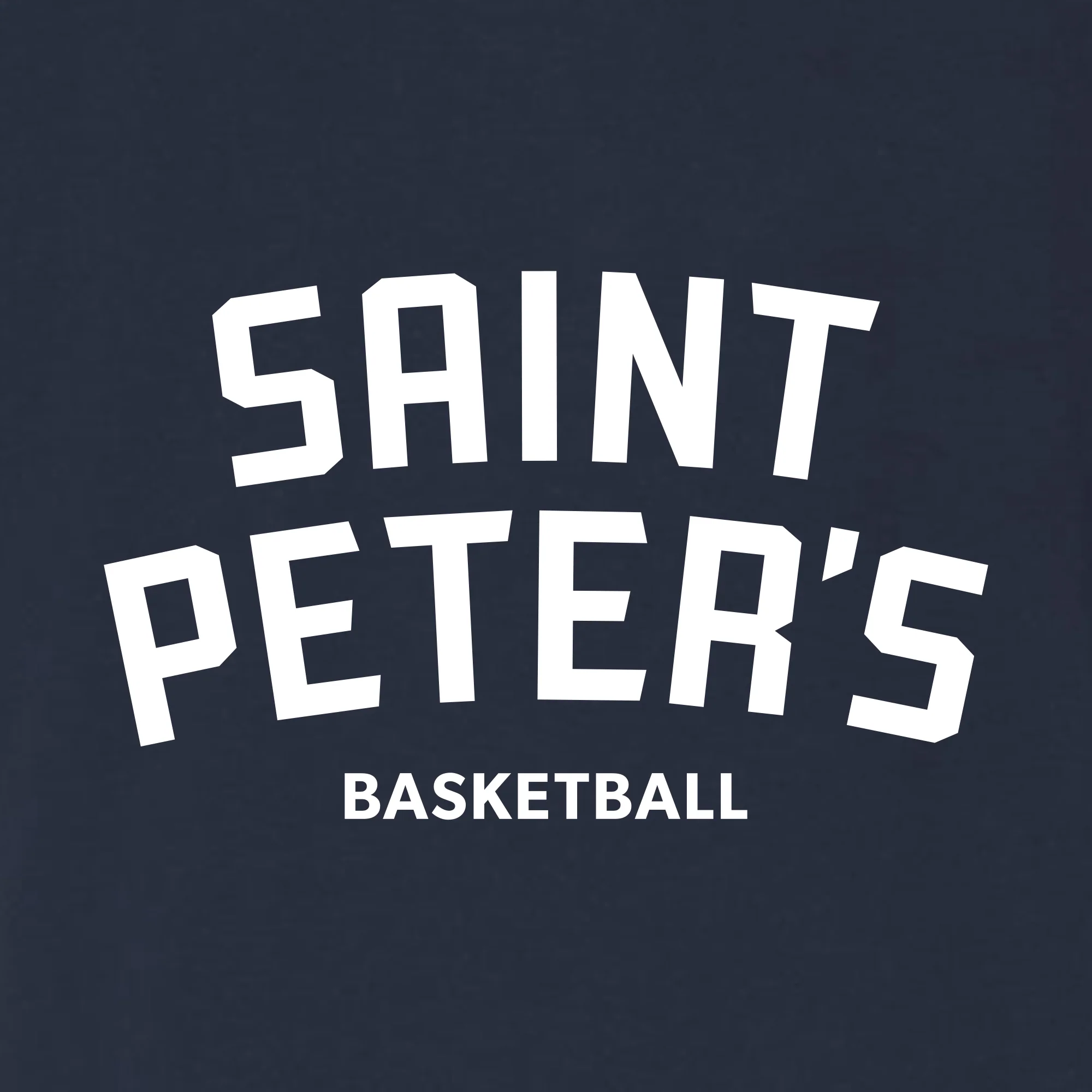 St Peter's University Peacocks Block Basketball Lockup Triblend T-Shirt - Solid Navy - Image 2