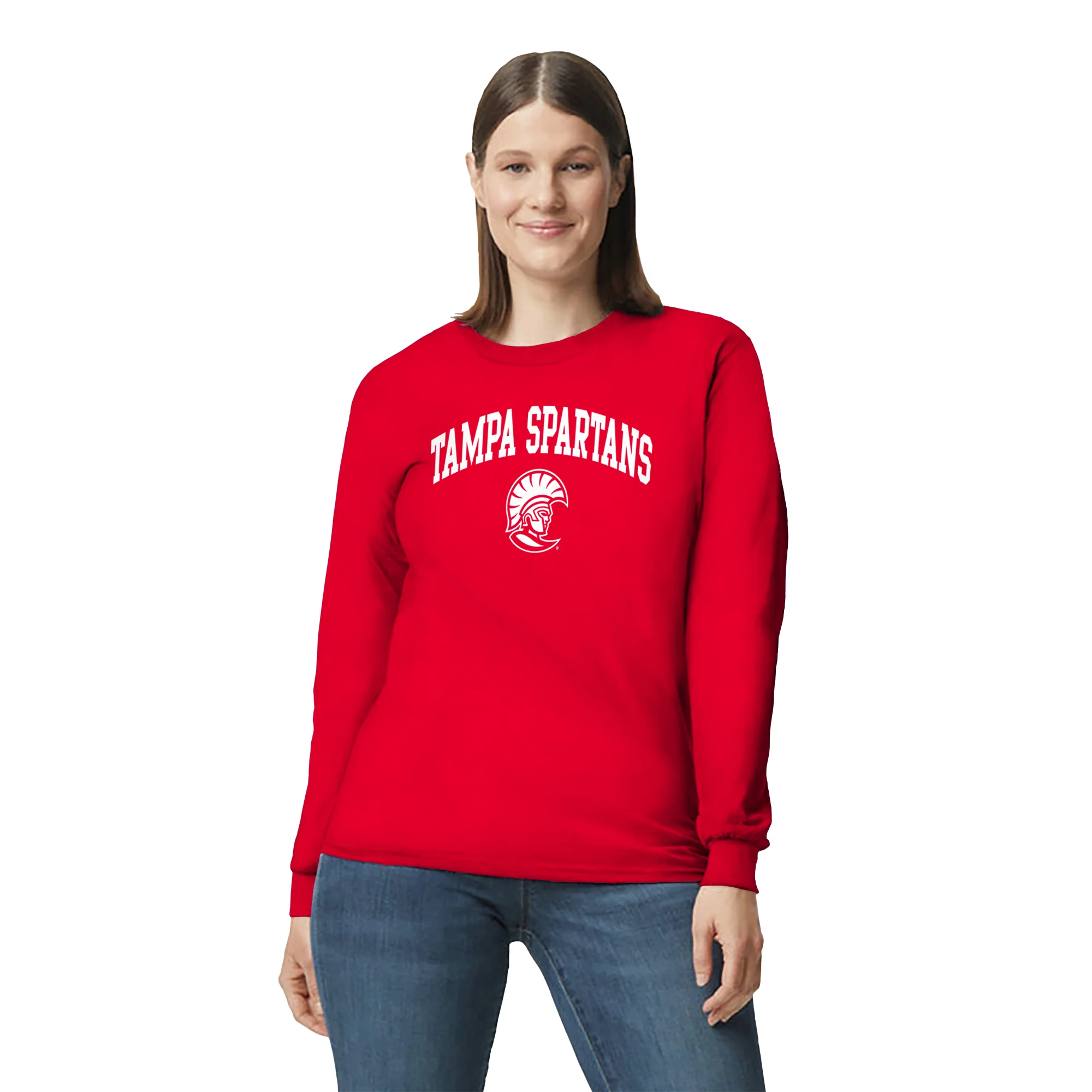 Tampa Arch Logo Longsleeve T-Shirt - Red - Image 4