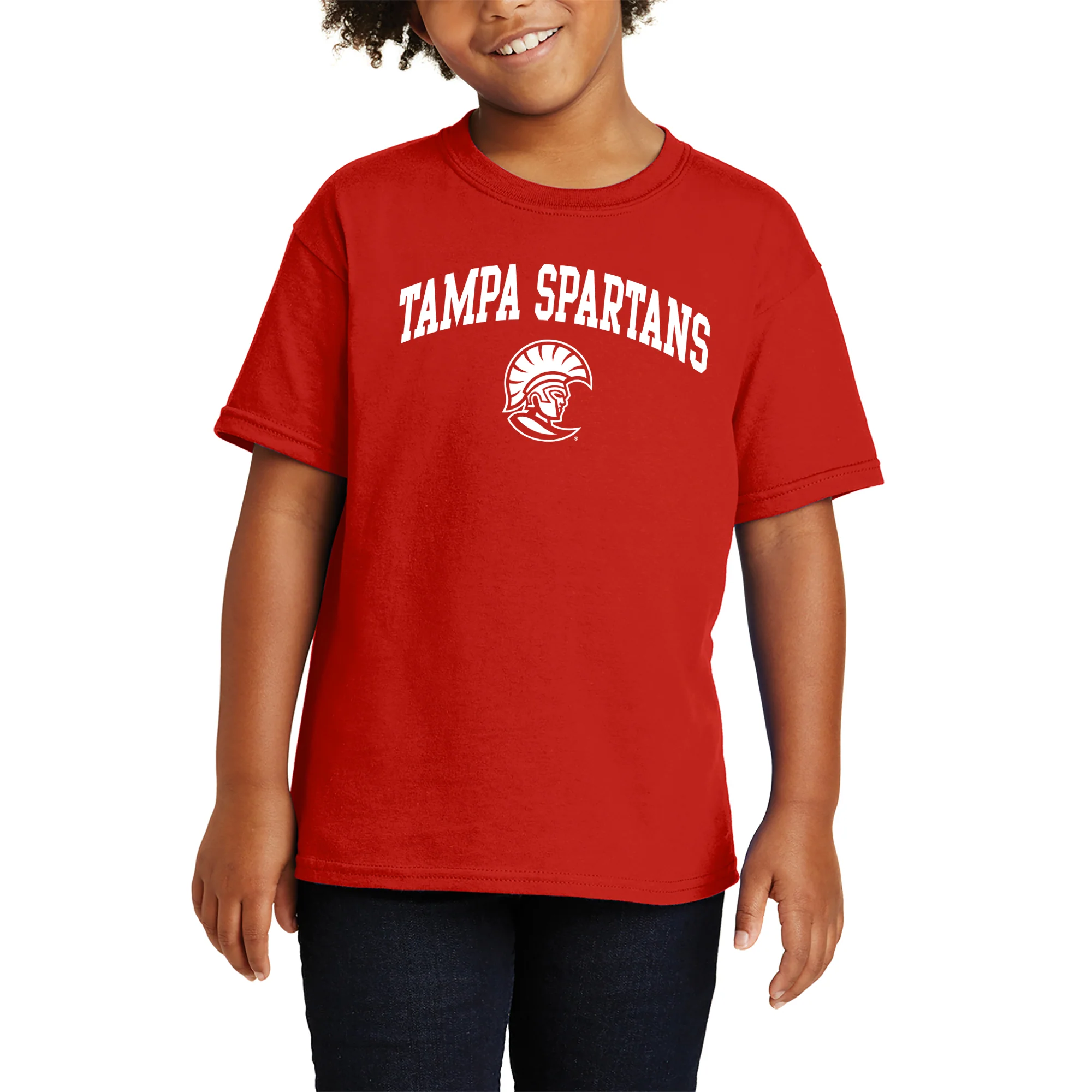 Tampa Arch Logo Youth T-Shirt - Red - Image 4