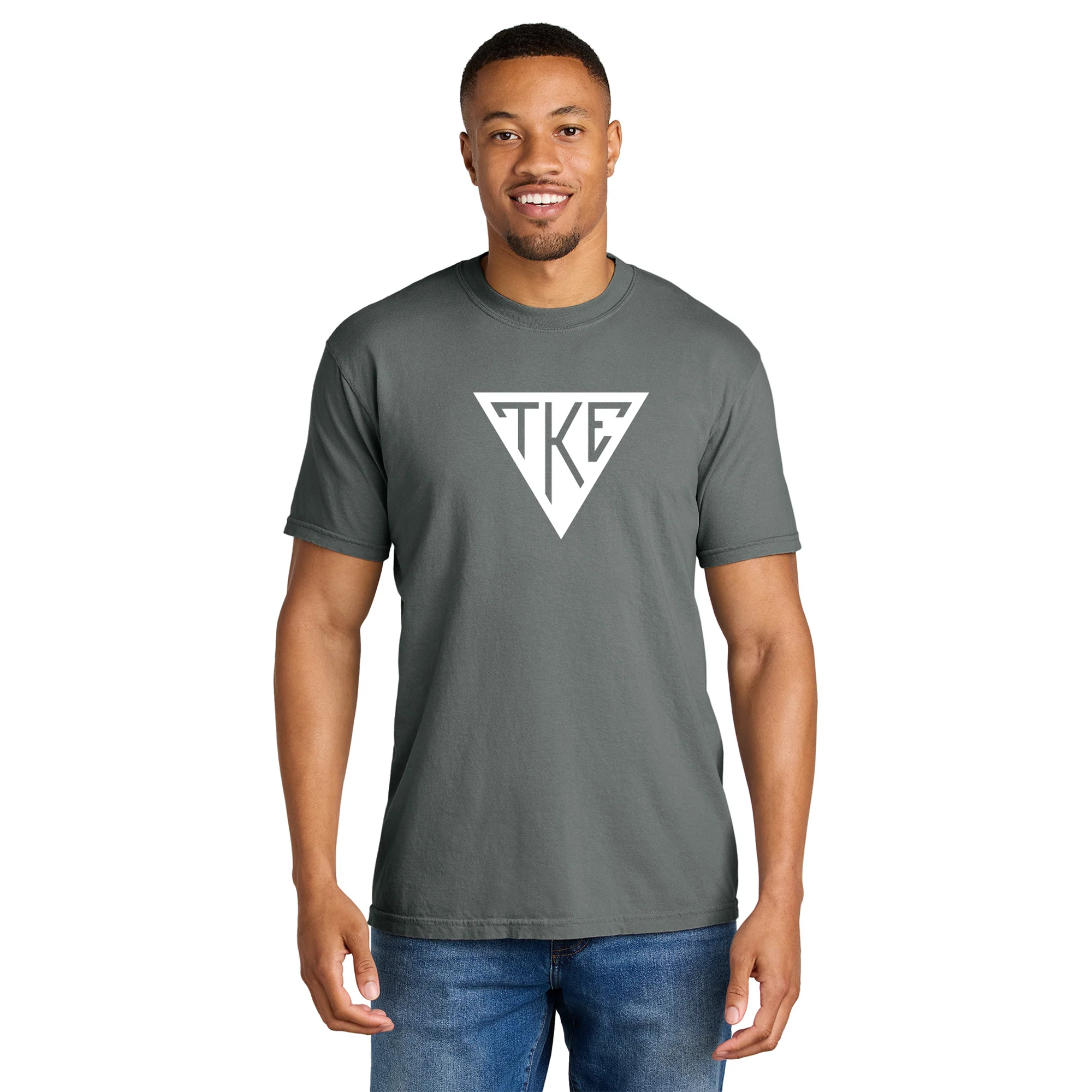 Tau Kappa Epsilon Greek Primary Logo CC T-Shirt - Grey - Image 3