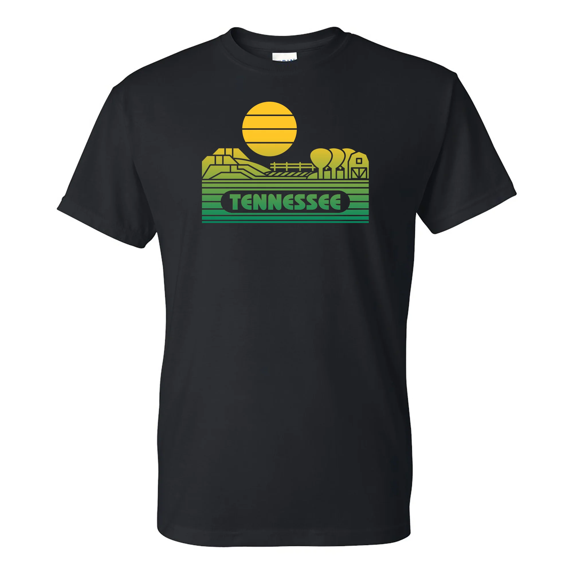 Tennessee Groovy Sunset T-Shirt - Black