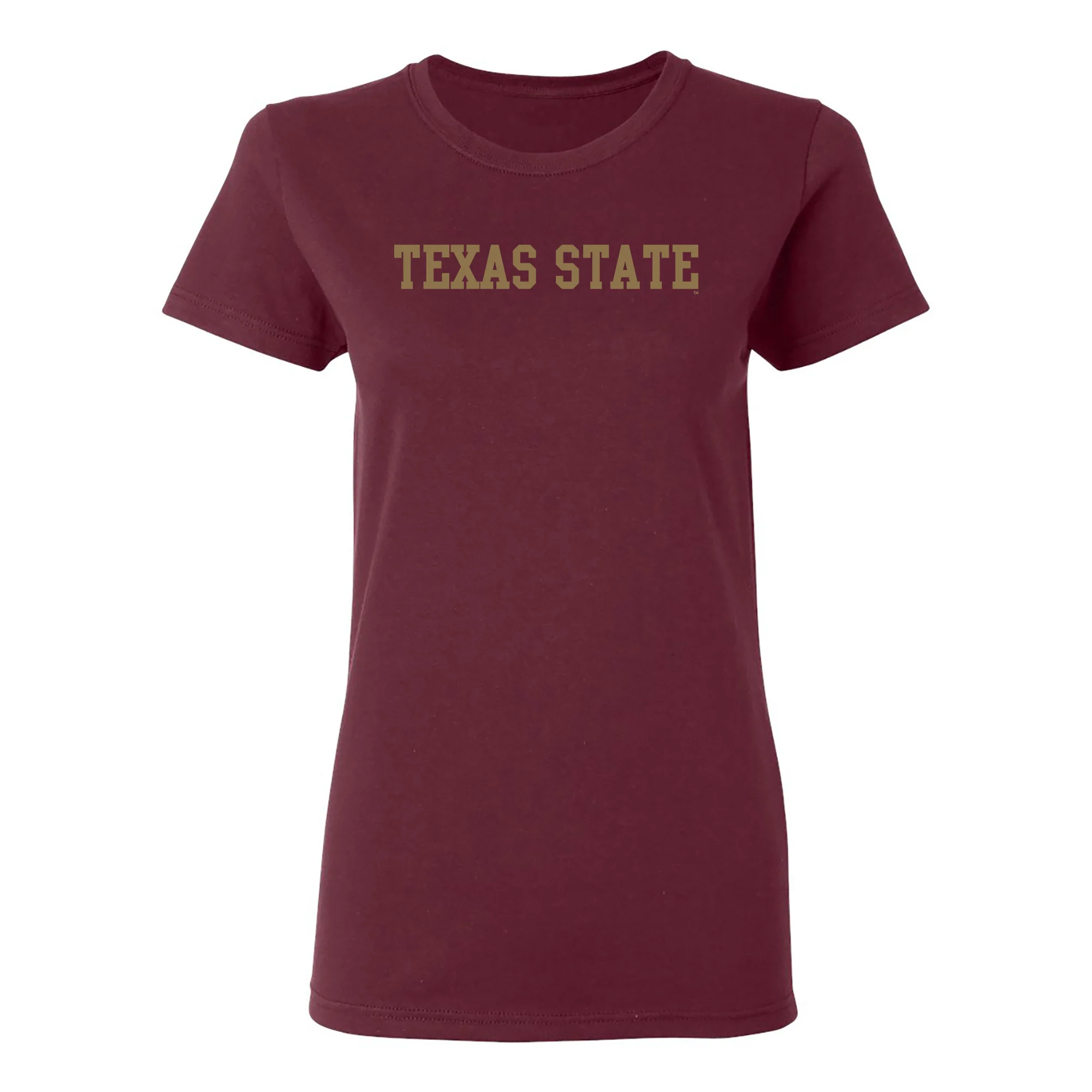 Texas State Bobcats Basic Block Women's T-Shirt - Maroon