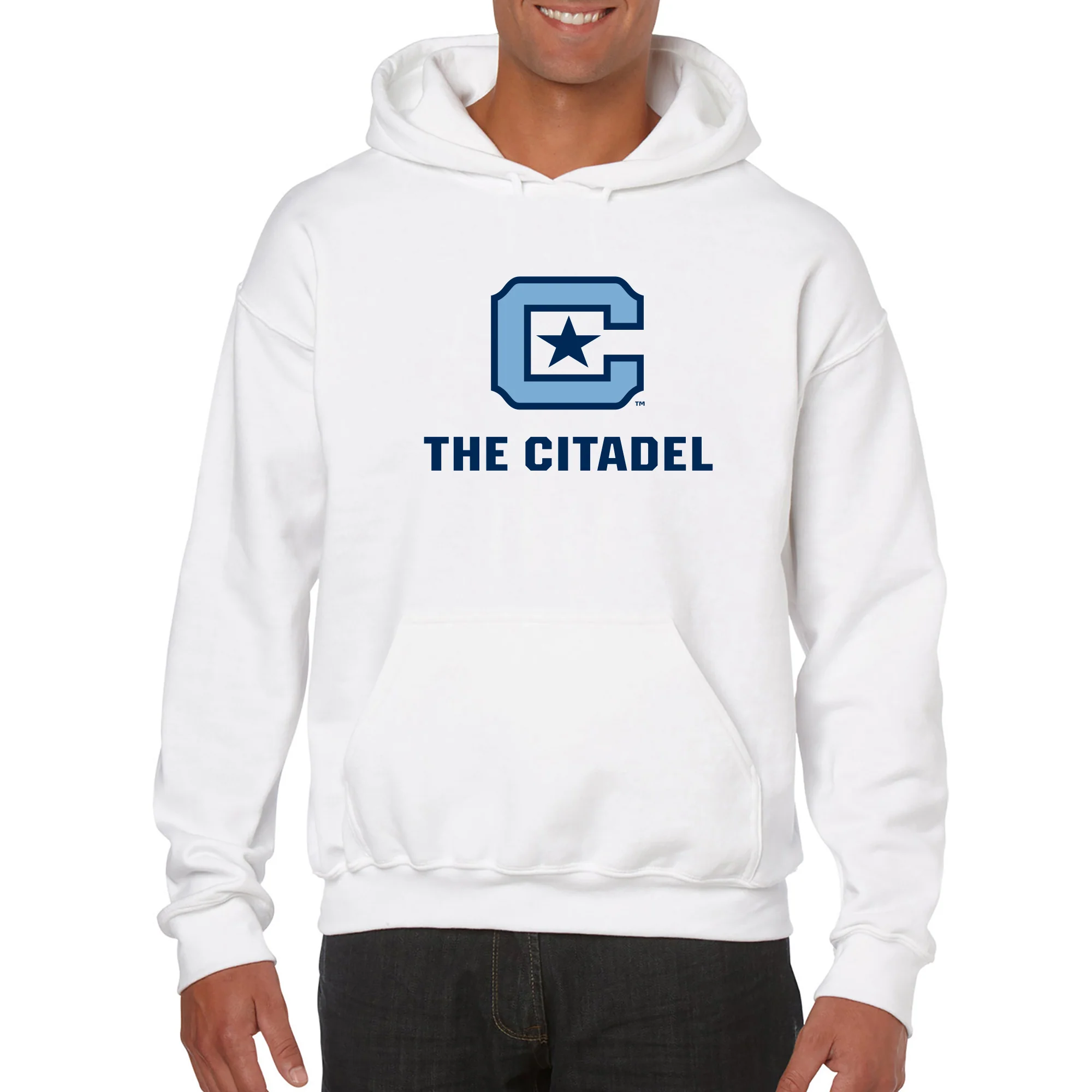 The Citadel Bulldogs Primary Logo Hooded Sweatshirt - White - Image 3