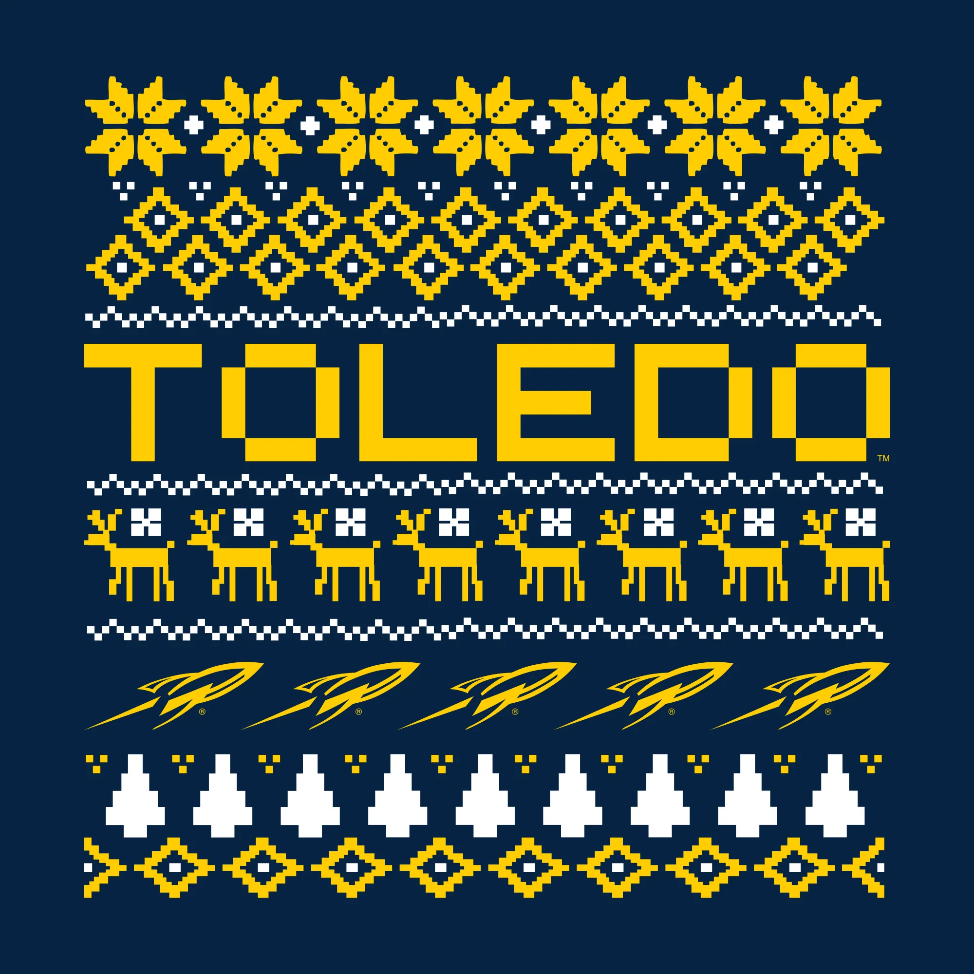 Toledo Holiday Sweater Crewneck - Navy - Image 2