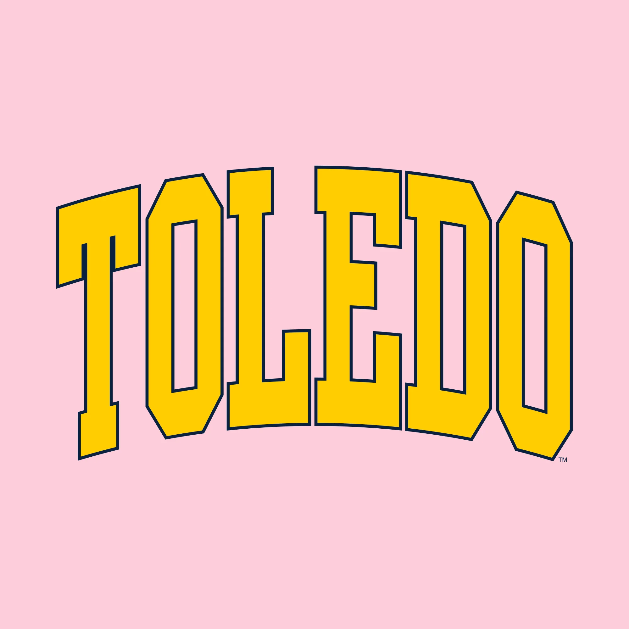 Toledo Rockets Mega Arch T-Shirt - Light Pink - Image 2