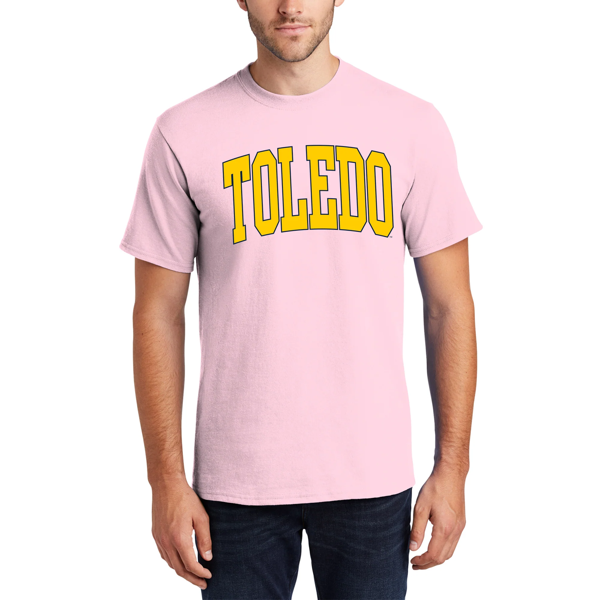 Toledo Rockets Mega Arch T-Shirt - Light Pink - Image 3