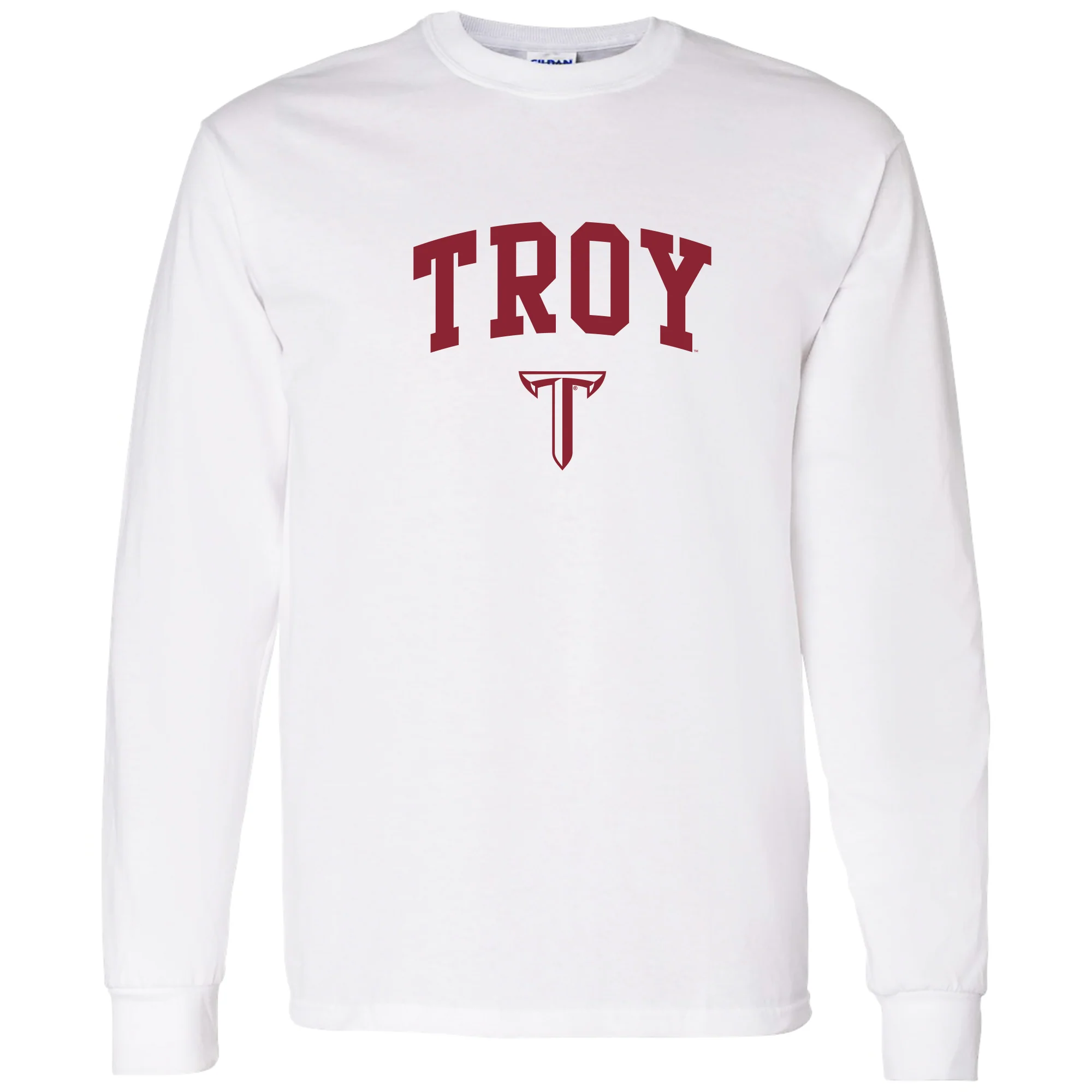Troy University Trojans Arch Logo Long Sleeve T-Shirt - White