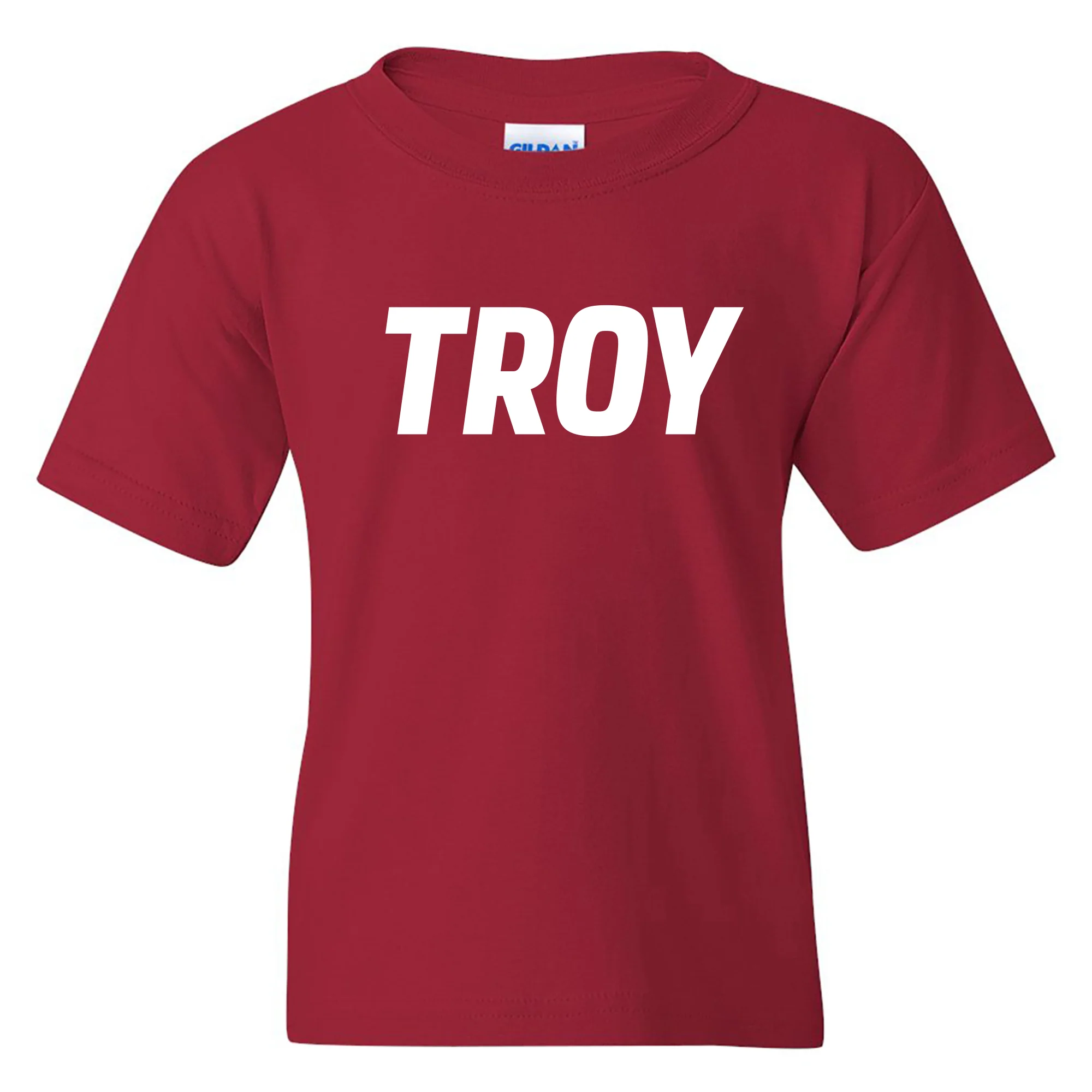 Troy University Trojans Basic Block Cotton Youth T-Shirt - Cardinal