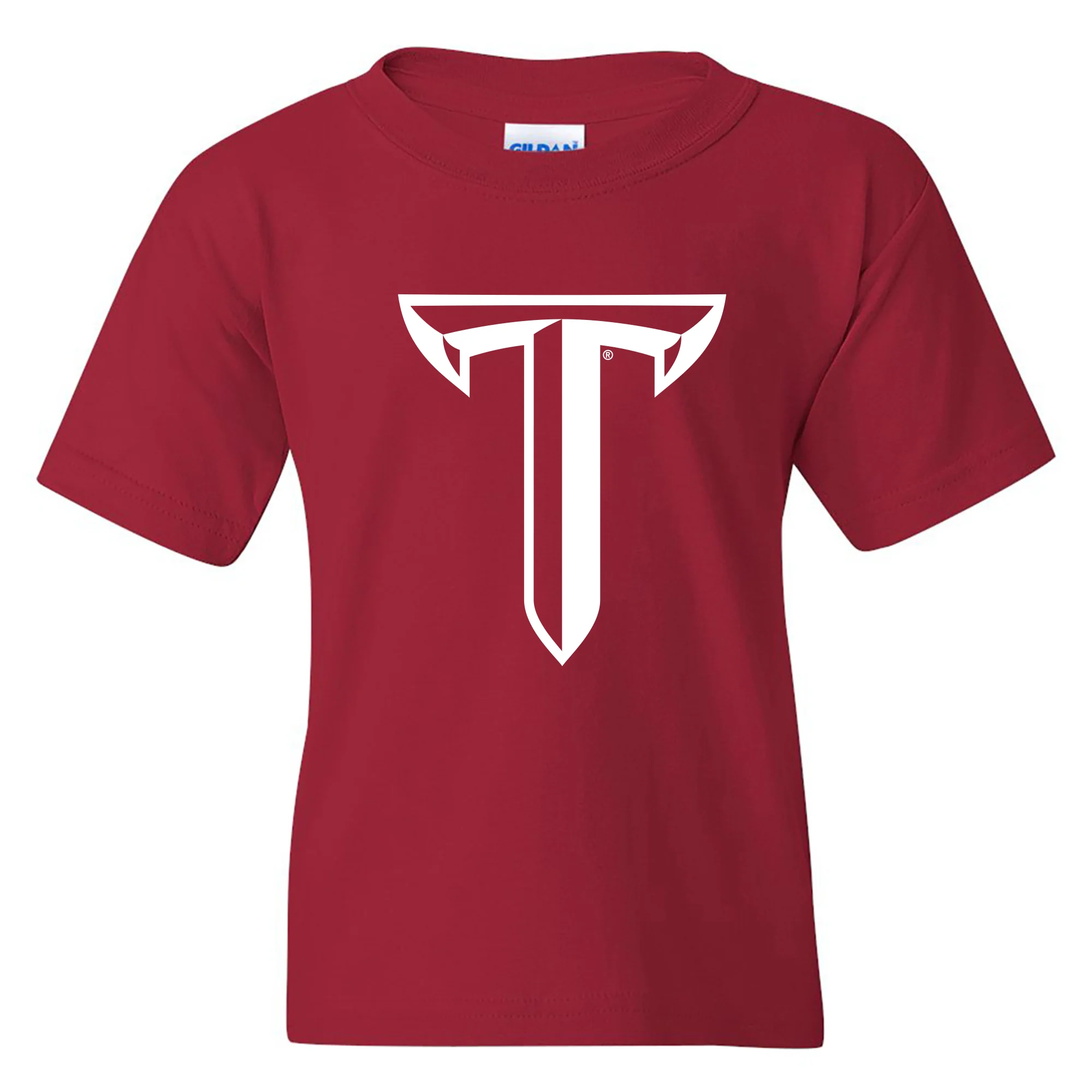 Troy University Trojans Primary Logo Cotton Youth T-Shirt - Cardinal