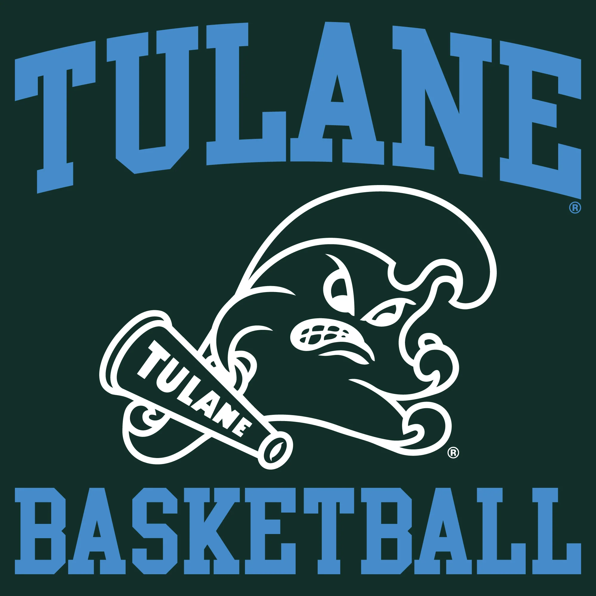 Tulane Green Wave Arch Logo Basketball T-Shirt - Forest - Image 2