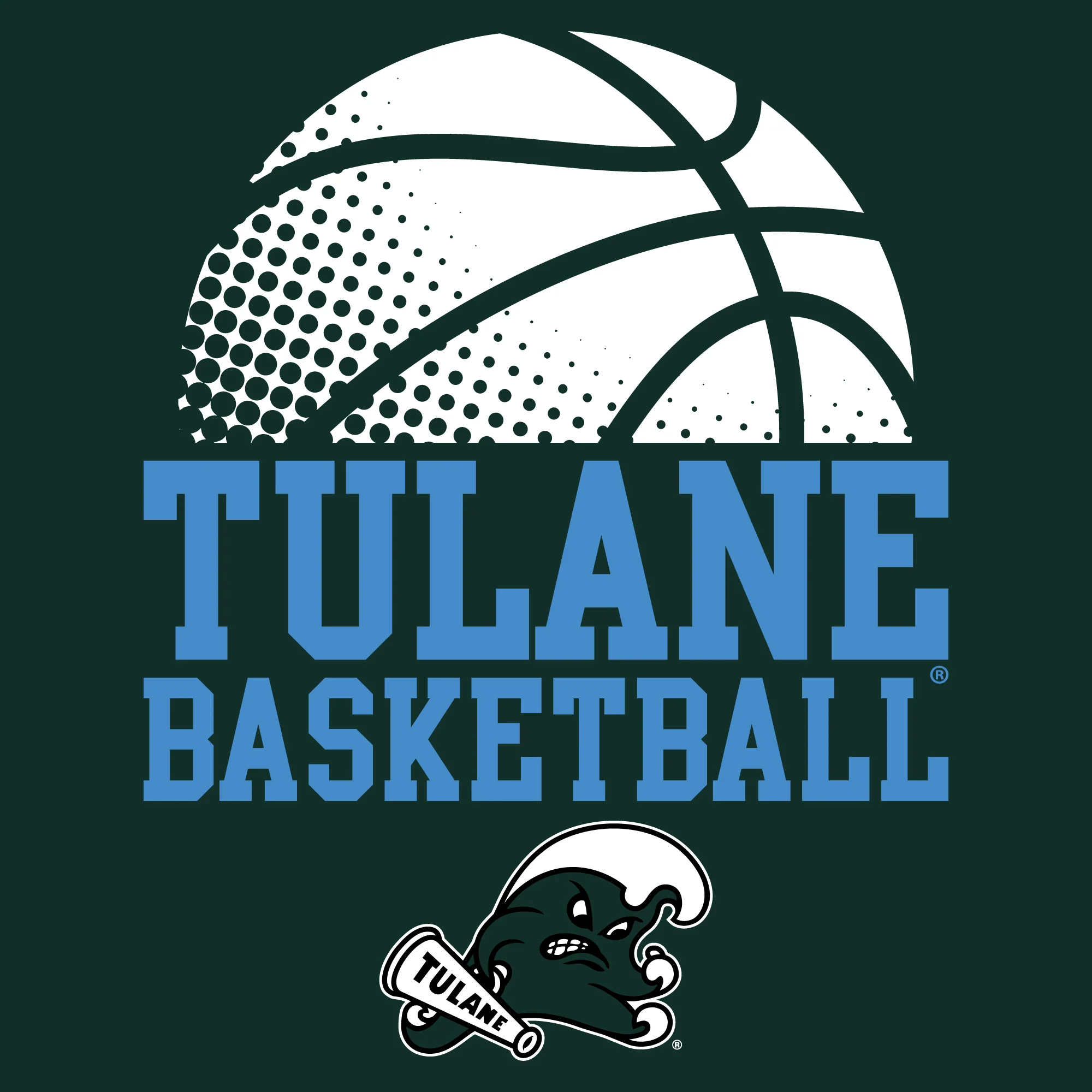 Tulane Green Wave Basketball Flux T-Shirt - Forest - Image 2