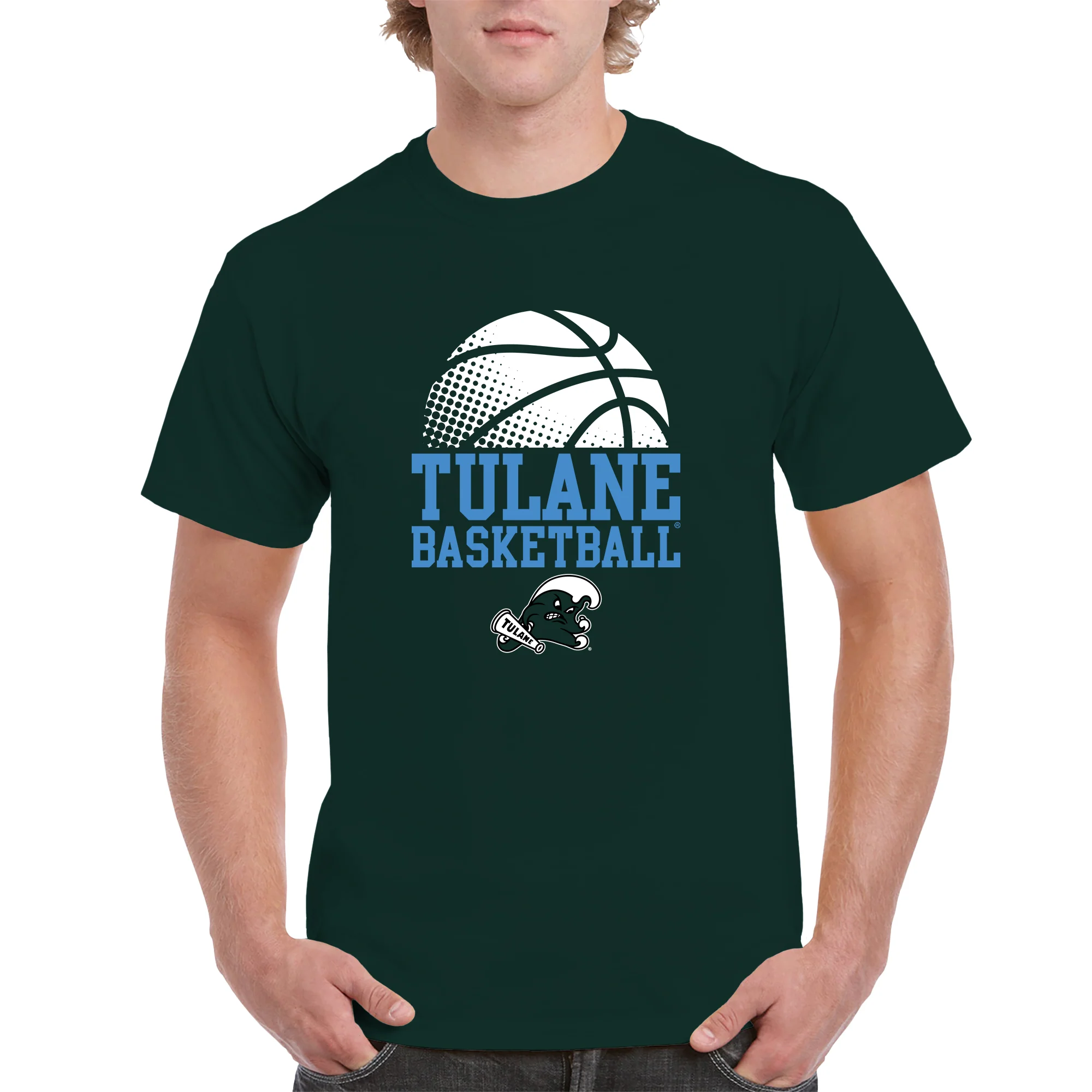 Tulane Green Wave Basketball Flux T-Shirt - Forest - Image 3