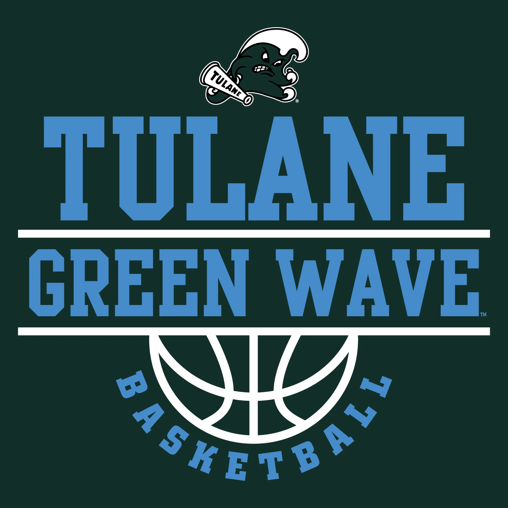Tulane Green Wave Basketball Peak T-Shirt - Forest - Image 2