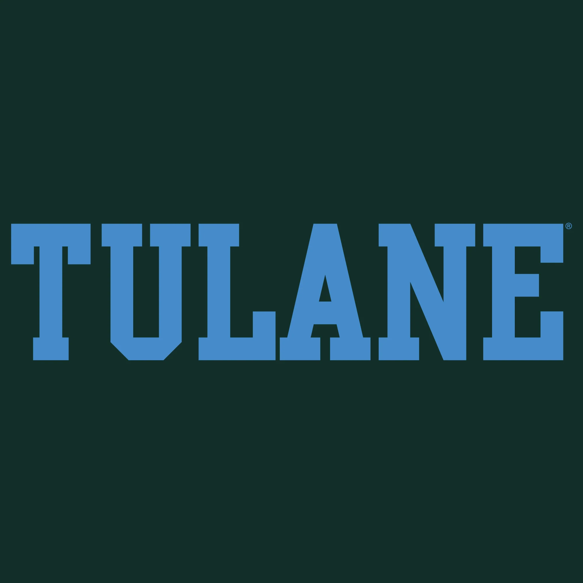 Tulane University Green Wave Basic Block T-Shirt - Forest - Image 2