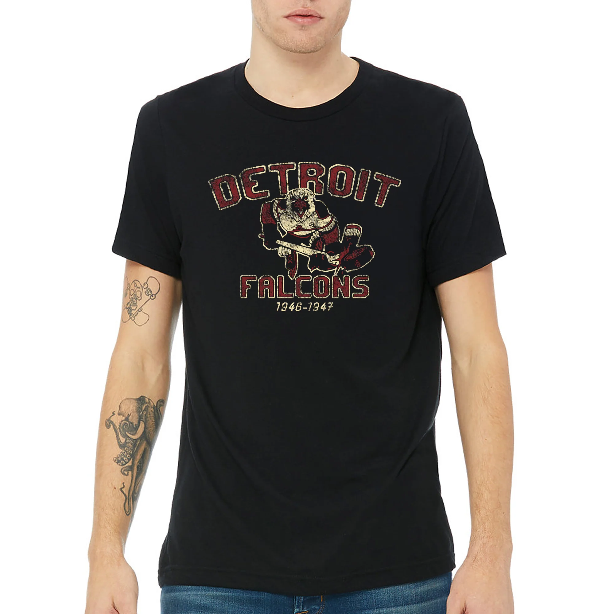 UGP Classics Detroit Falcons Canvas Triblend - Solid Black - Image 4