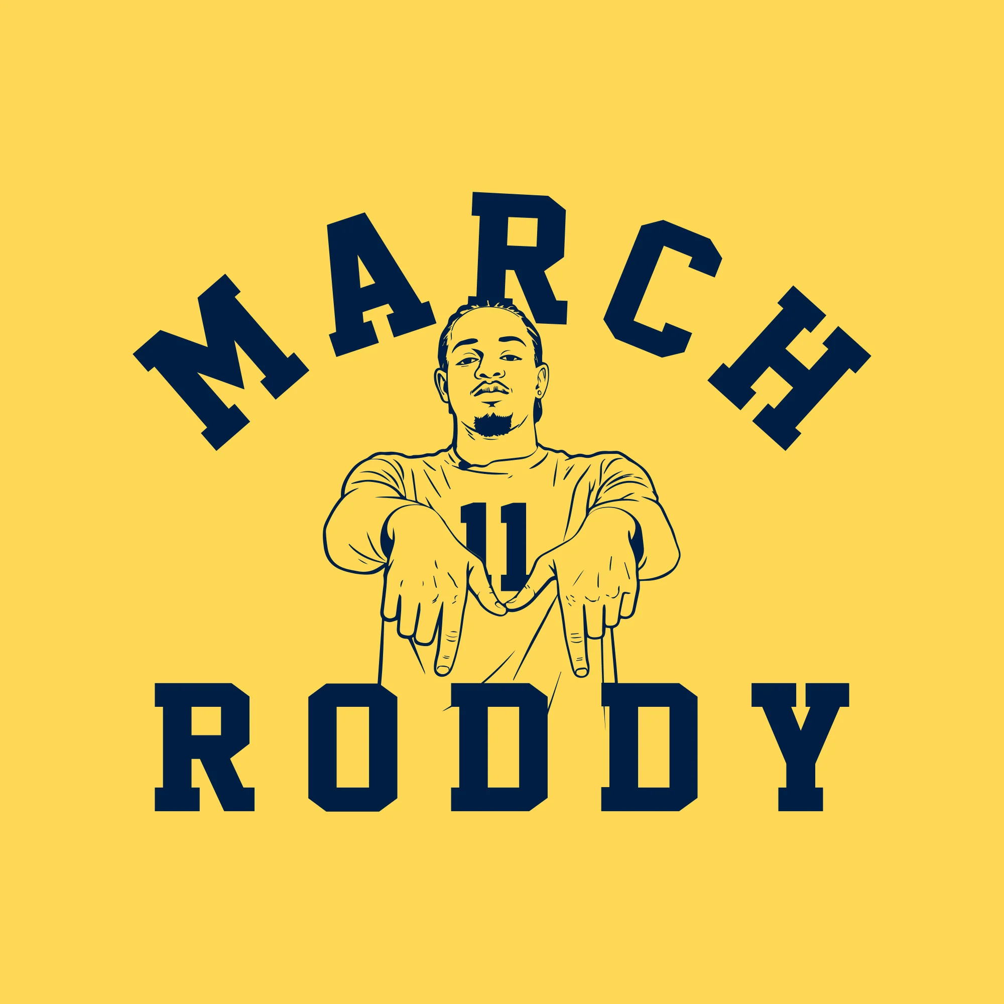 UGP March Roddy - NIL Basketball Youth T-Shirt - Daisy - Image 2