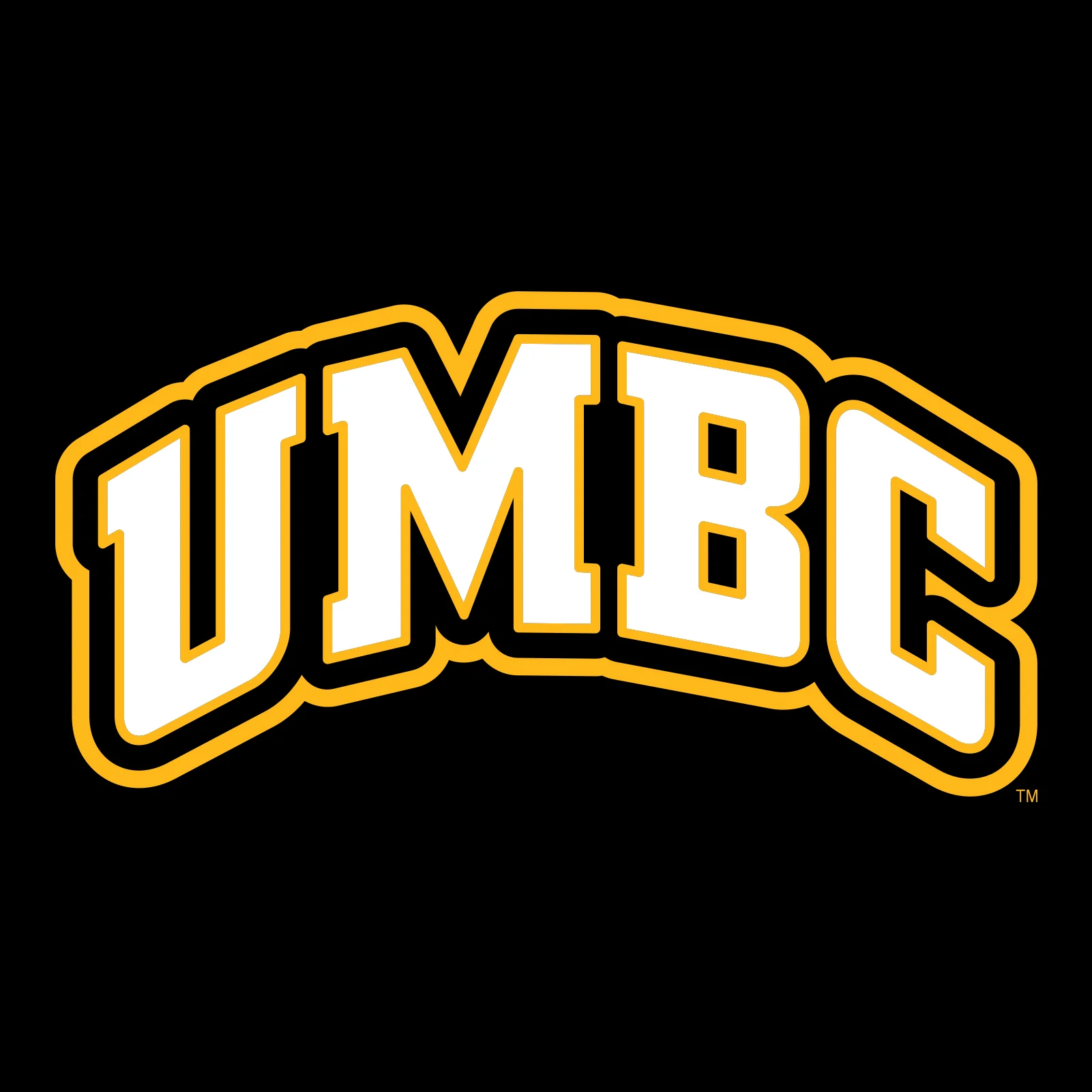 University of Maryland Baltimore County Retrievers Basic Block Short Sleeve T Shirt - Black - Image 2