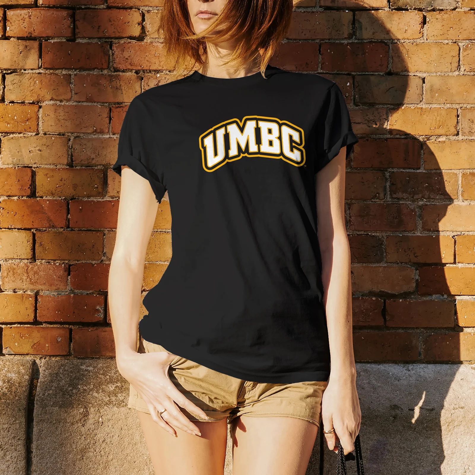 University of Maryland Baltimore County Retrievers Basic Block Short Sleeve T Shirt - Black - Image 4