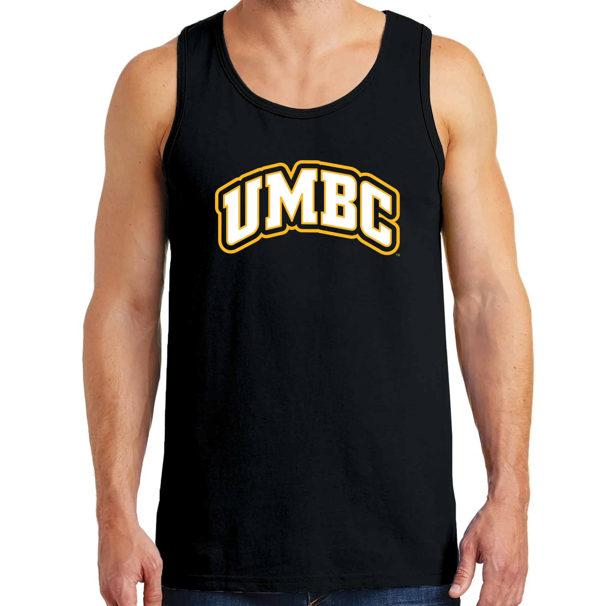 University of Maryland Baltimore County Retrievers Basic Block Tank Top - Black - Image 3