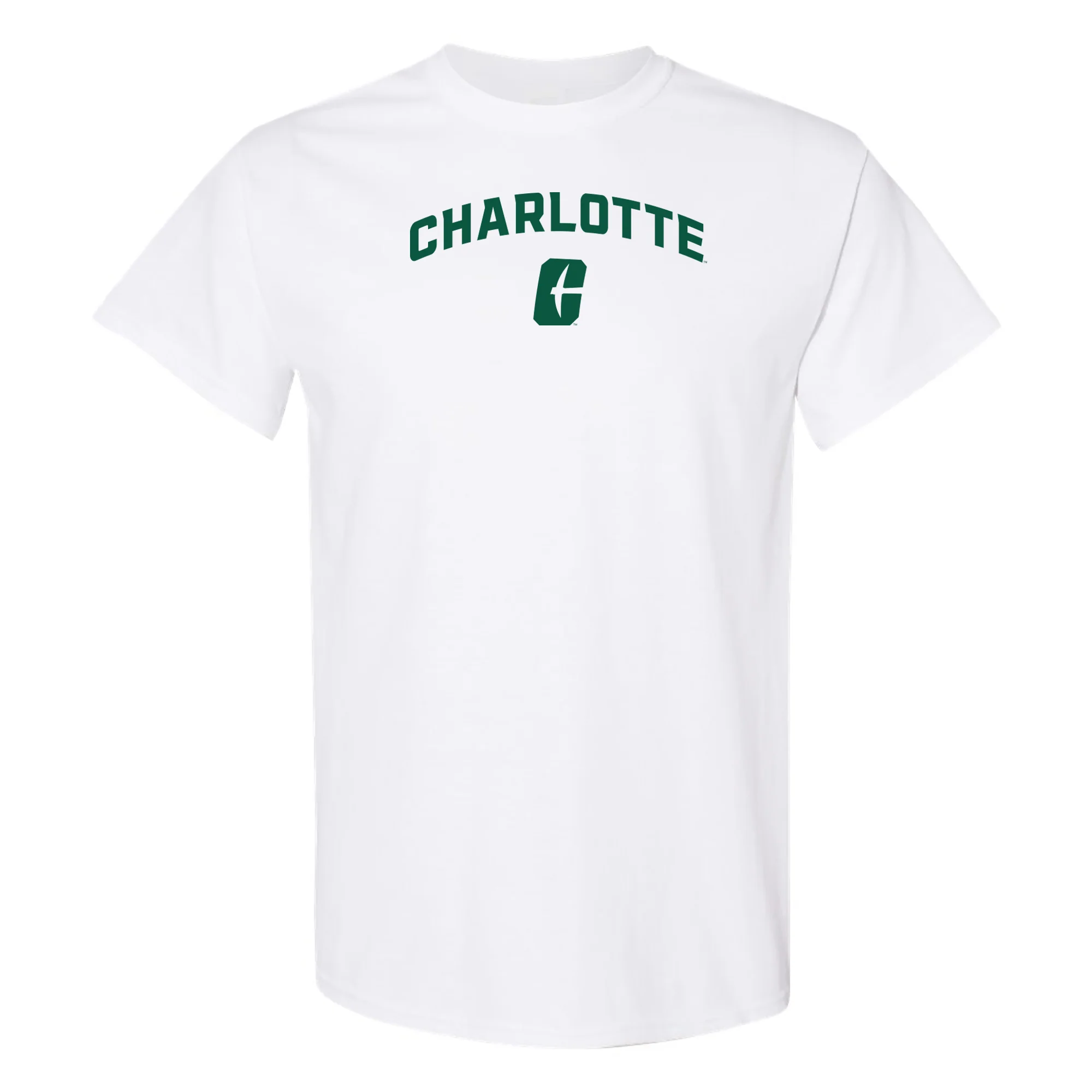 UNC Charlotte Forty-Niners Arch Logo Short Sleeve T Shirt - White