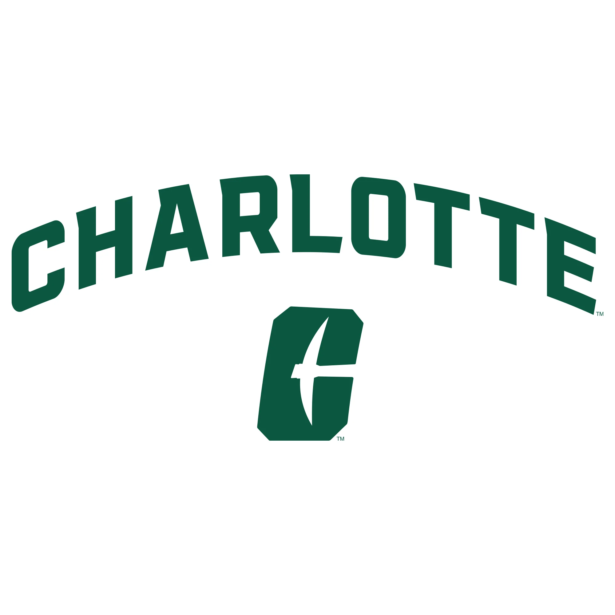UNC Charlotte Forty-Niners Arch Logo Womens Short Sleeve T Shirt - White - Image 2
