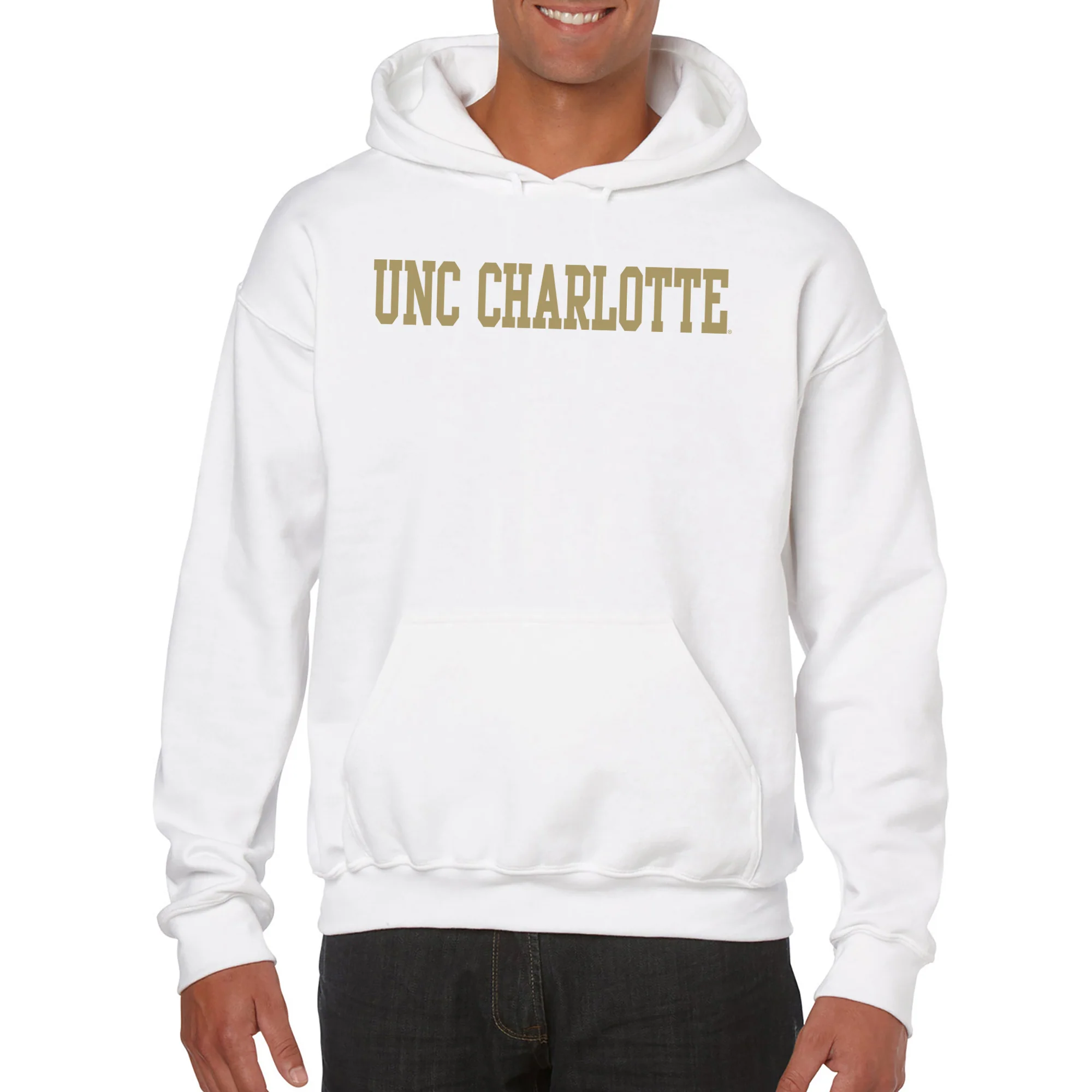 UNC Charlotte Forty-Niners Basic Block Hoodie - White - Image 3