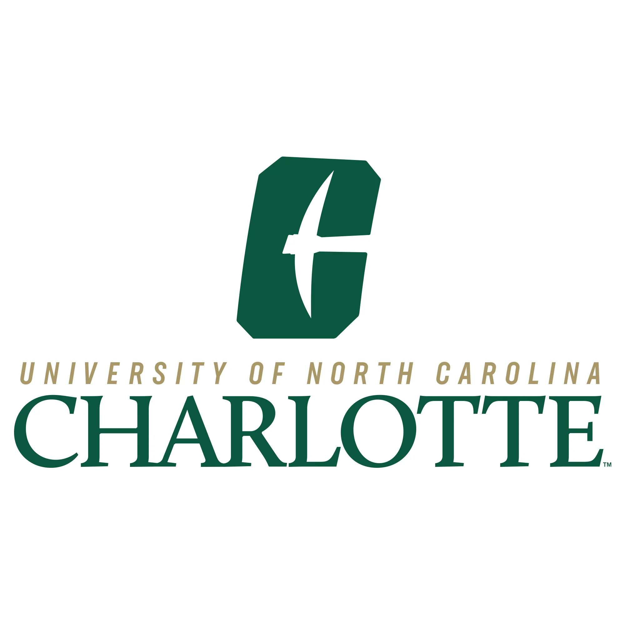 UNC Charlotte Forty-Niners Institutional Logo Long Sleeve T Shirt - White - Image 2