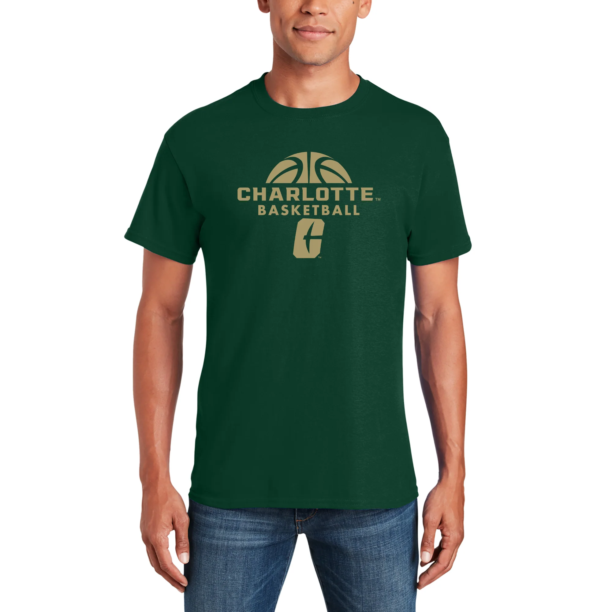 UNC Charlotte Miners Basketball Hype T-Shirt - Forest - Image 3
