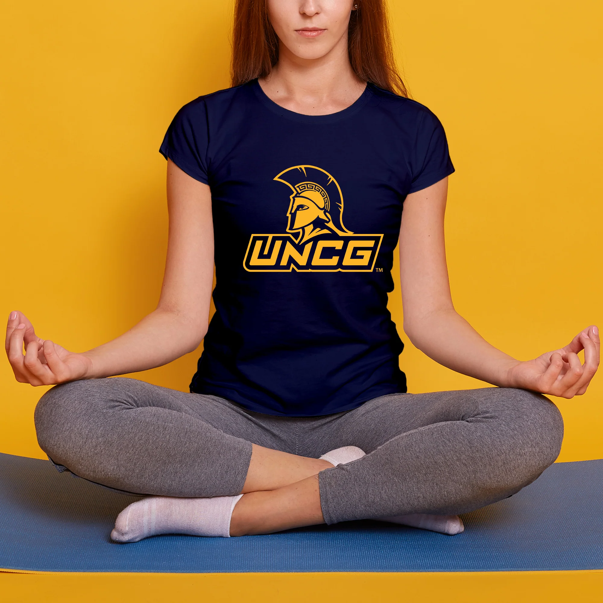 UNC Greensboro Spartans Primary Logo Women's T-Shirt - Navy - Image 4