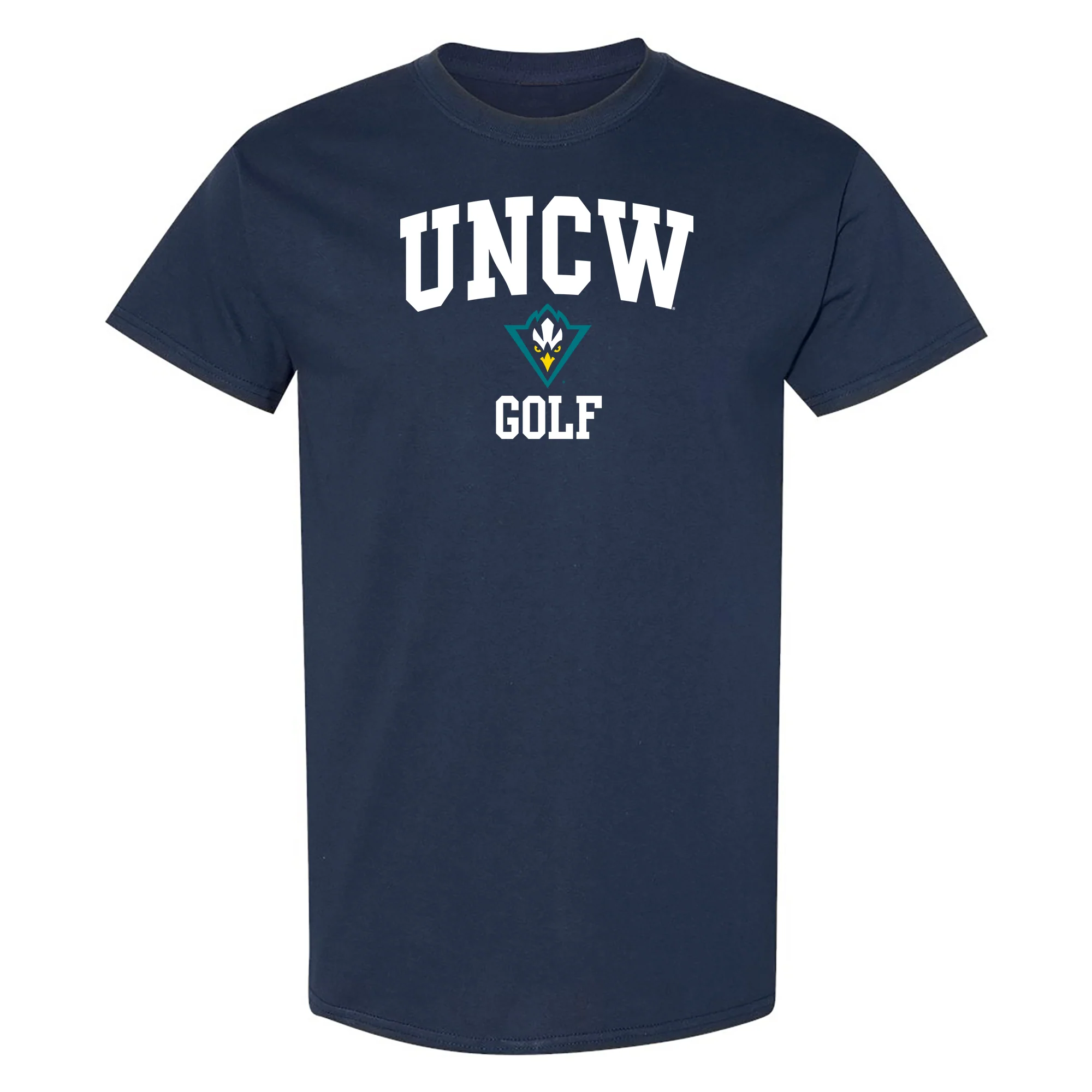 UNC Wilmington Seahawks Arch Logo Golf T-Shirt - Navy