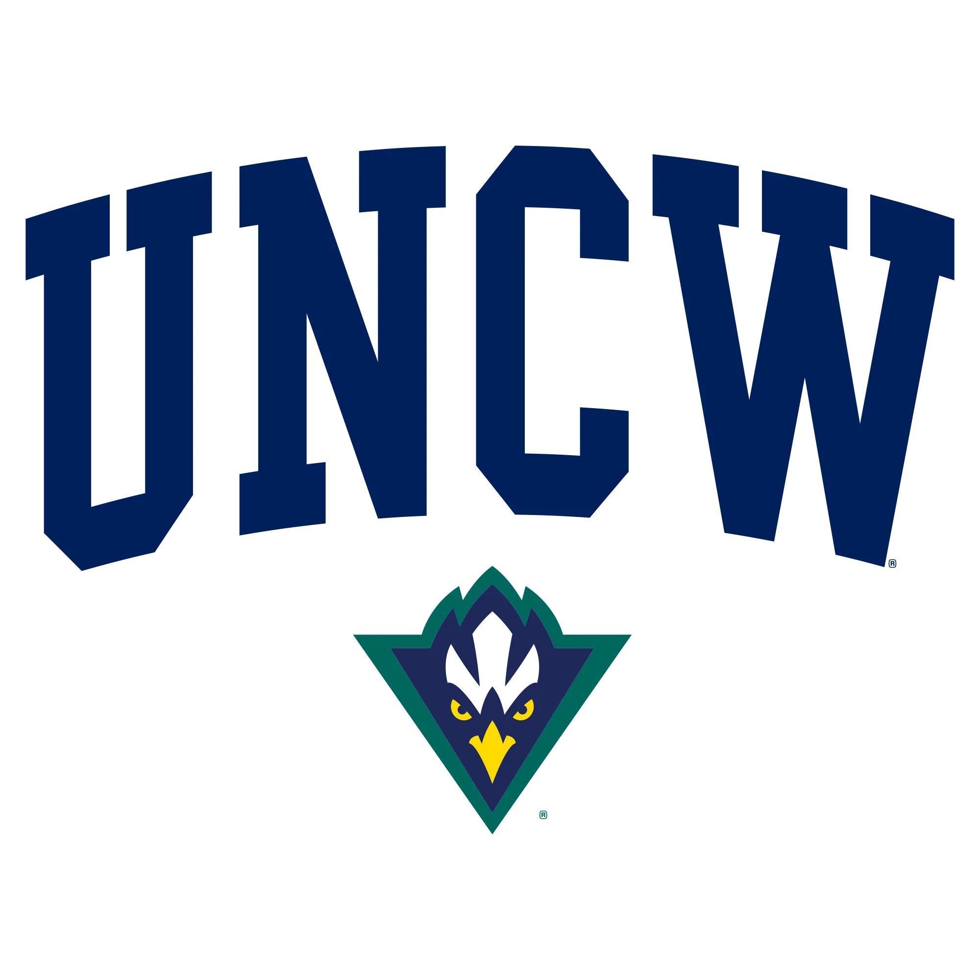 UNC Wilmington Seahawks Arch Logo T Shirt - White - Image 2