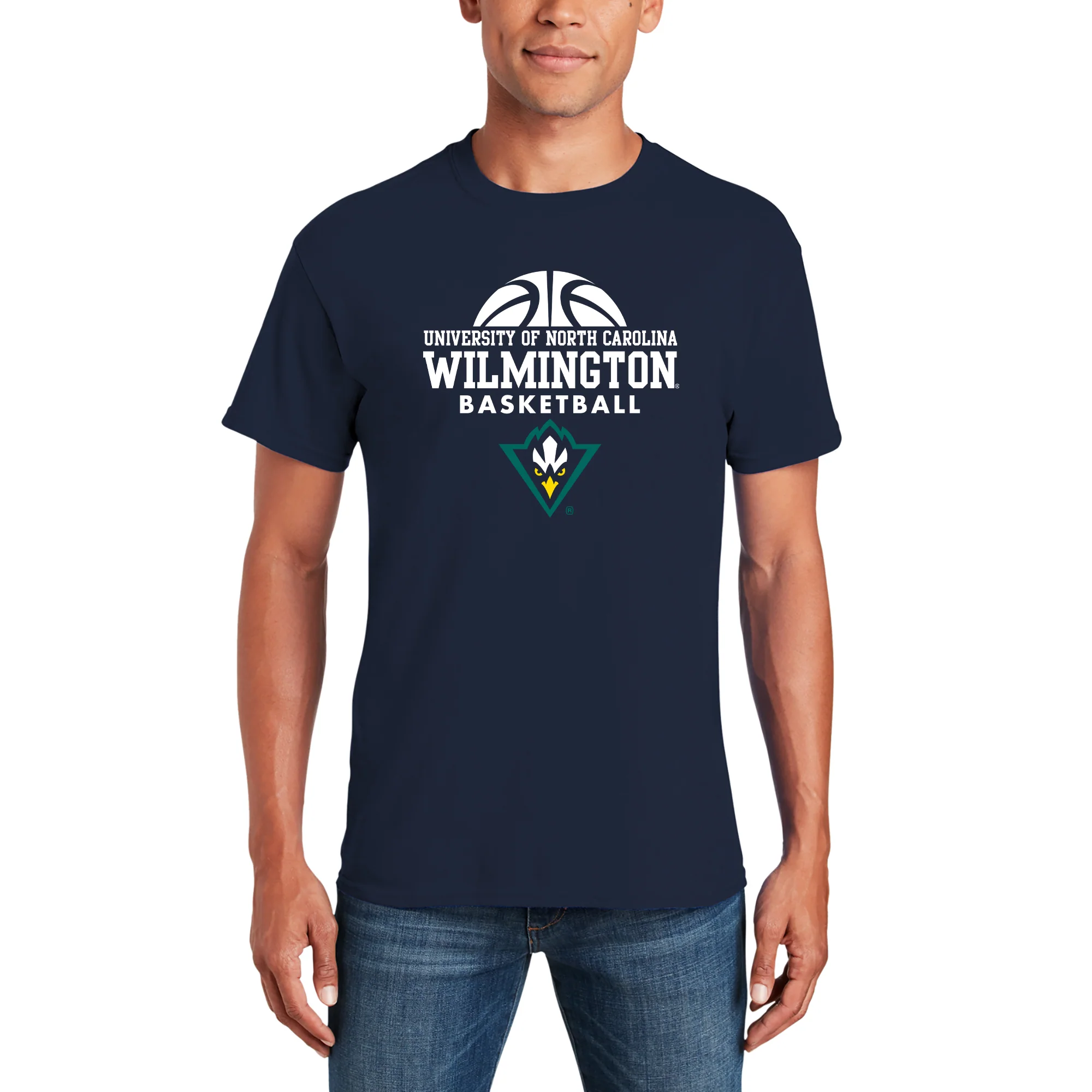 UNC Wilmington Seahawks Basketball Hype T-Shirt - Navy - Image 3
