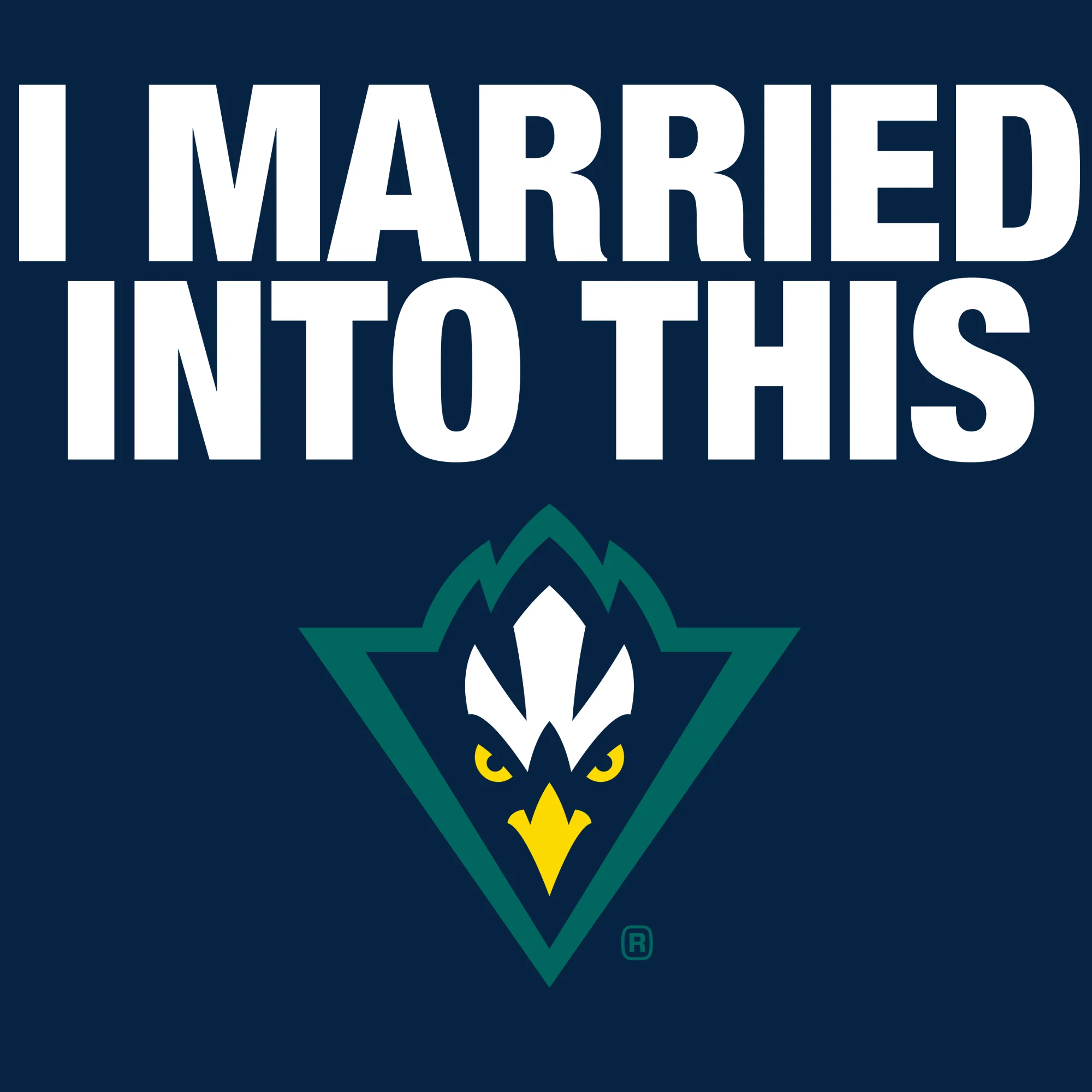 UNC Wilmington Seahawks I Married Into This Women's T-Shirt - Navy - Image 2