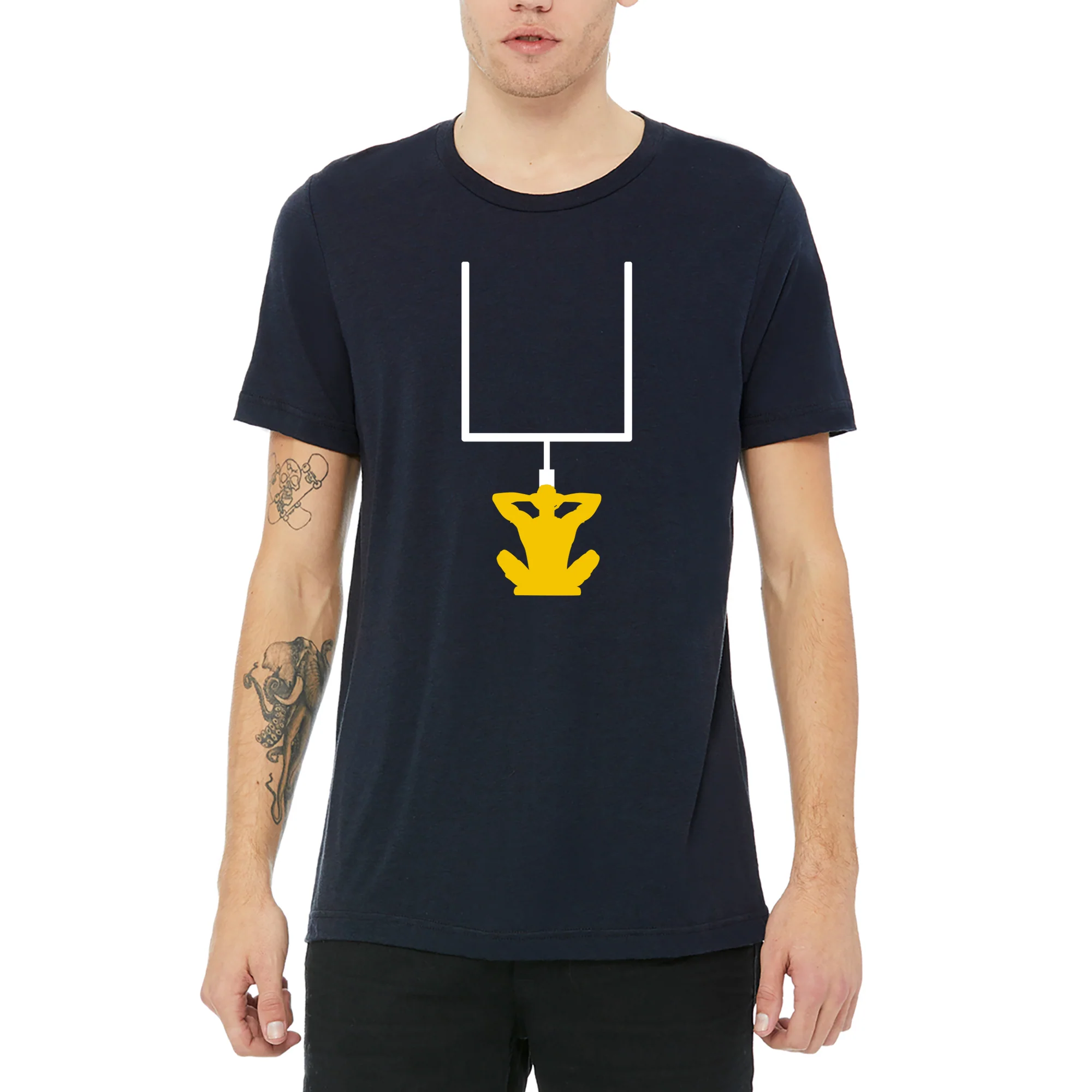 Under The Banyan Tree Triblend T-Shirt - Solid Navy Triblend - Image 3