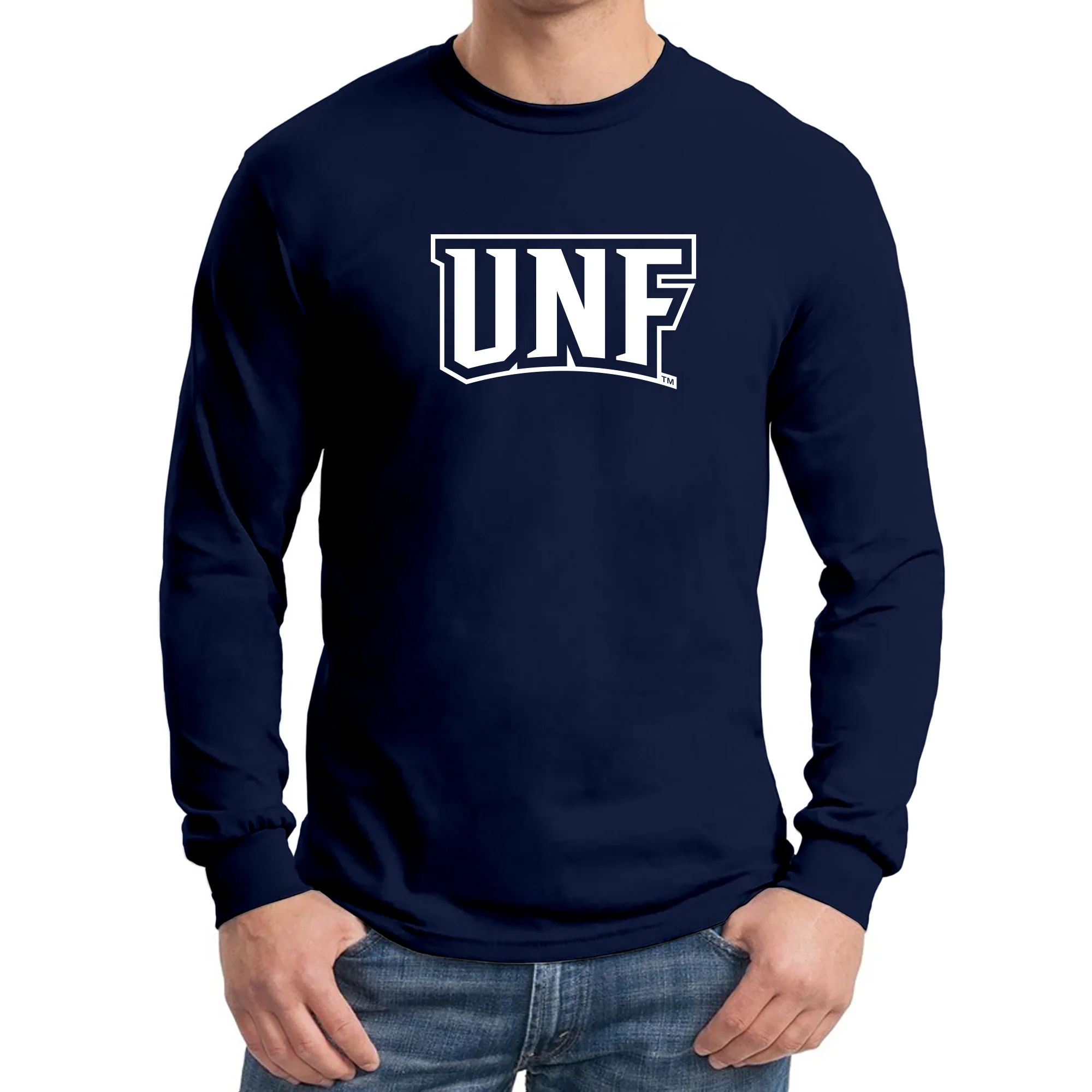 University of North Florida Ospreys Basic Block Long Sleeve T-Shirt - Navy - Image 3