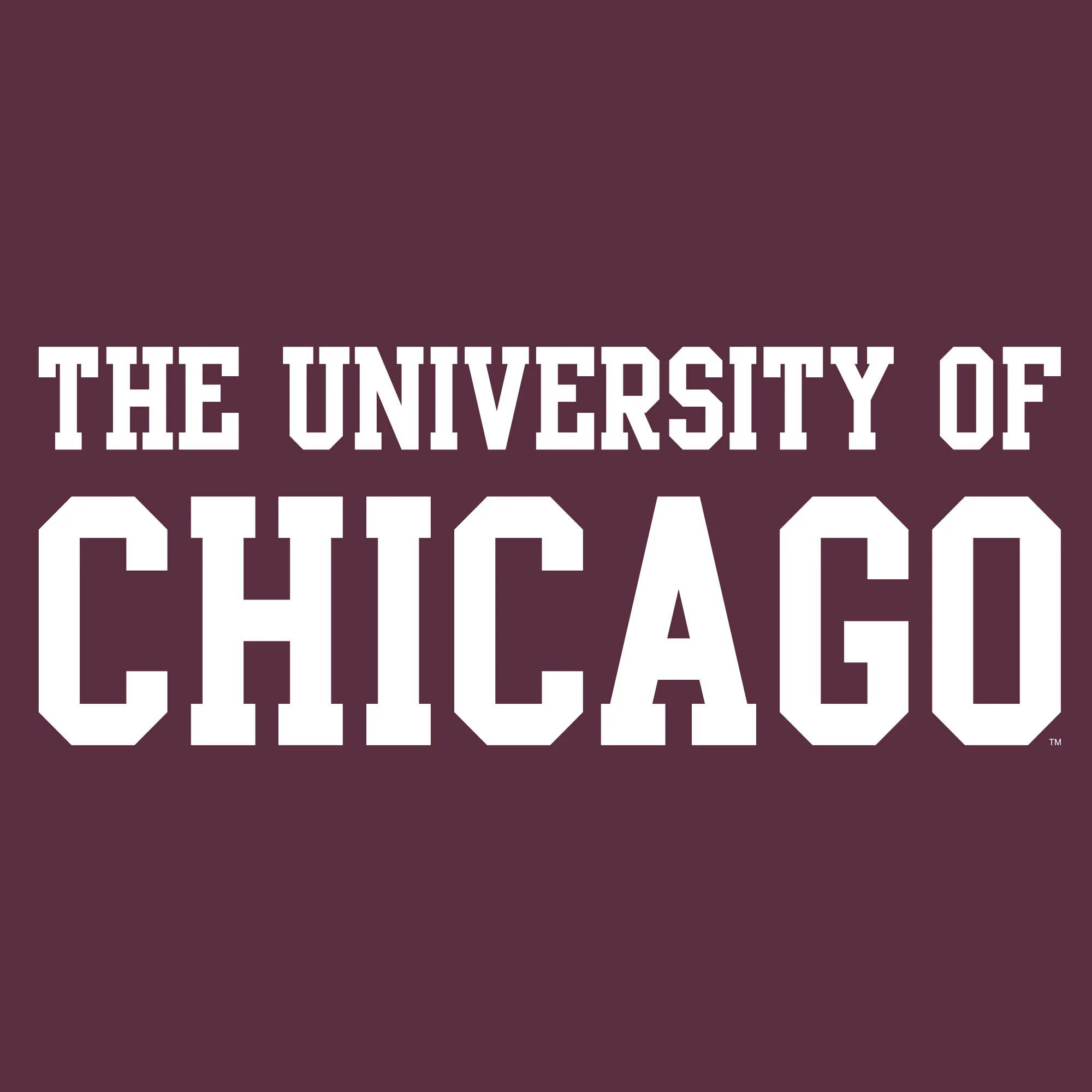 University of Chicago Maroons Basic Block Short Sleeve T Shirt - Maroon - Image 2