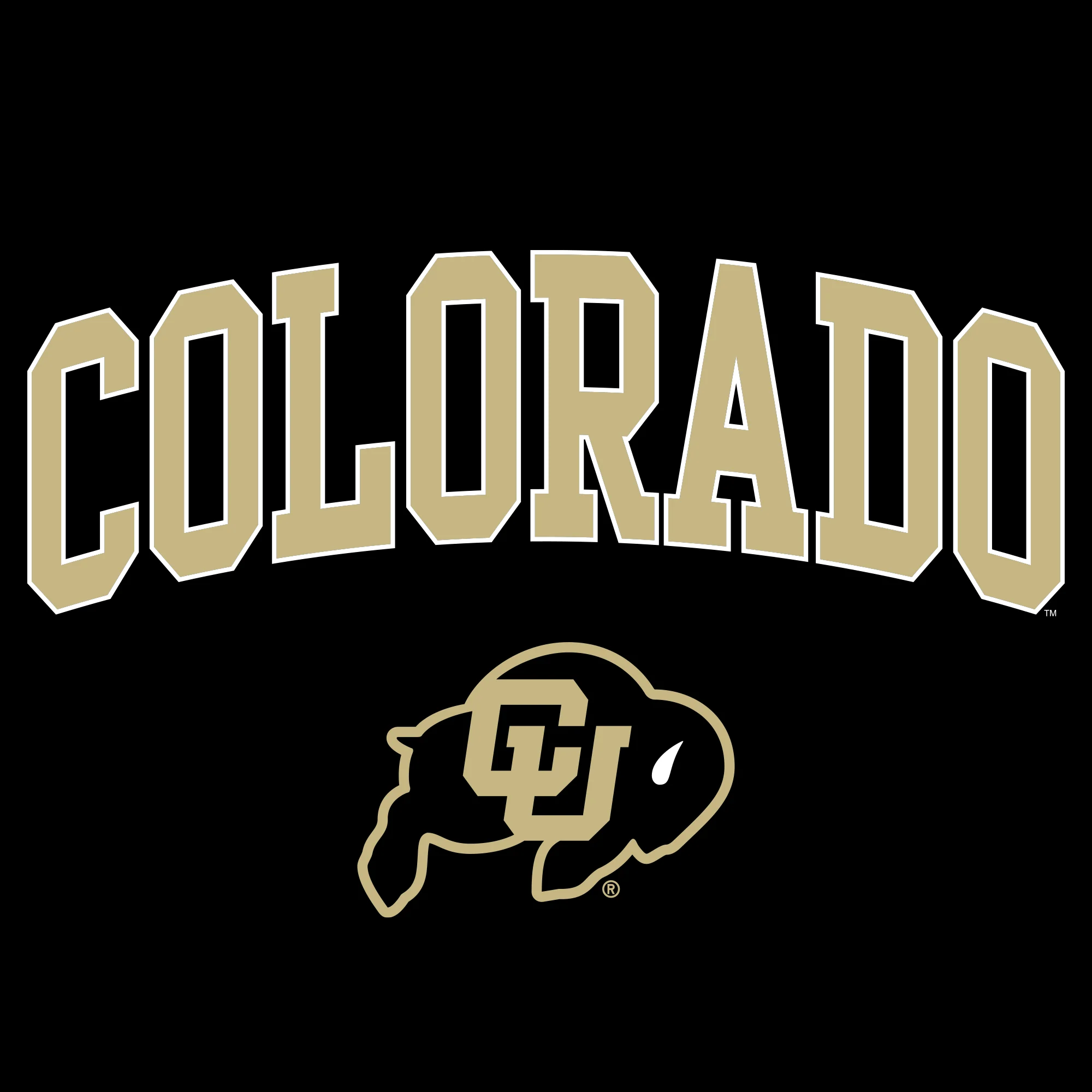 University of Colorado Buffaloes Arch Logo Long Sleeve T Shirt - Black - Image 2