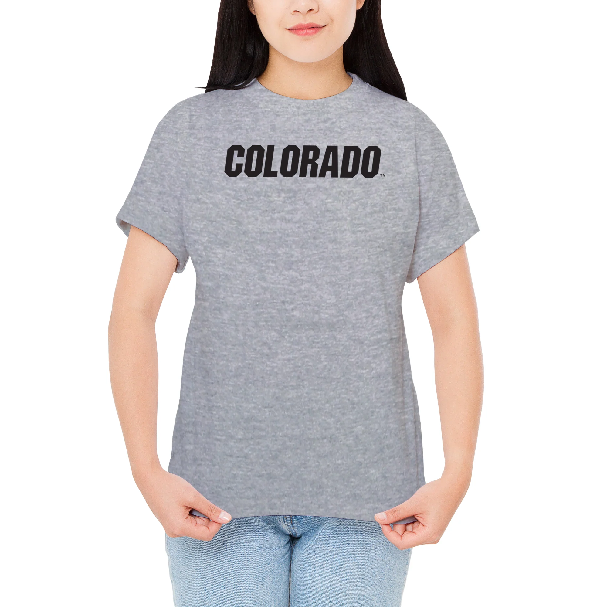 University of Colorado Buffaloes Basic Block T Shirt - Sport Grey - Image 5
