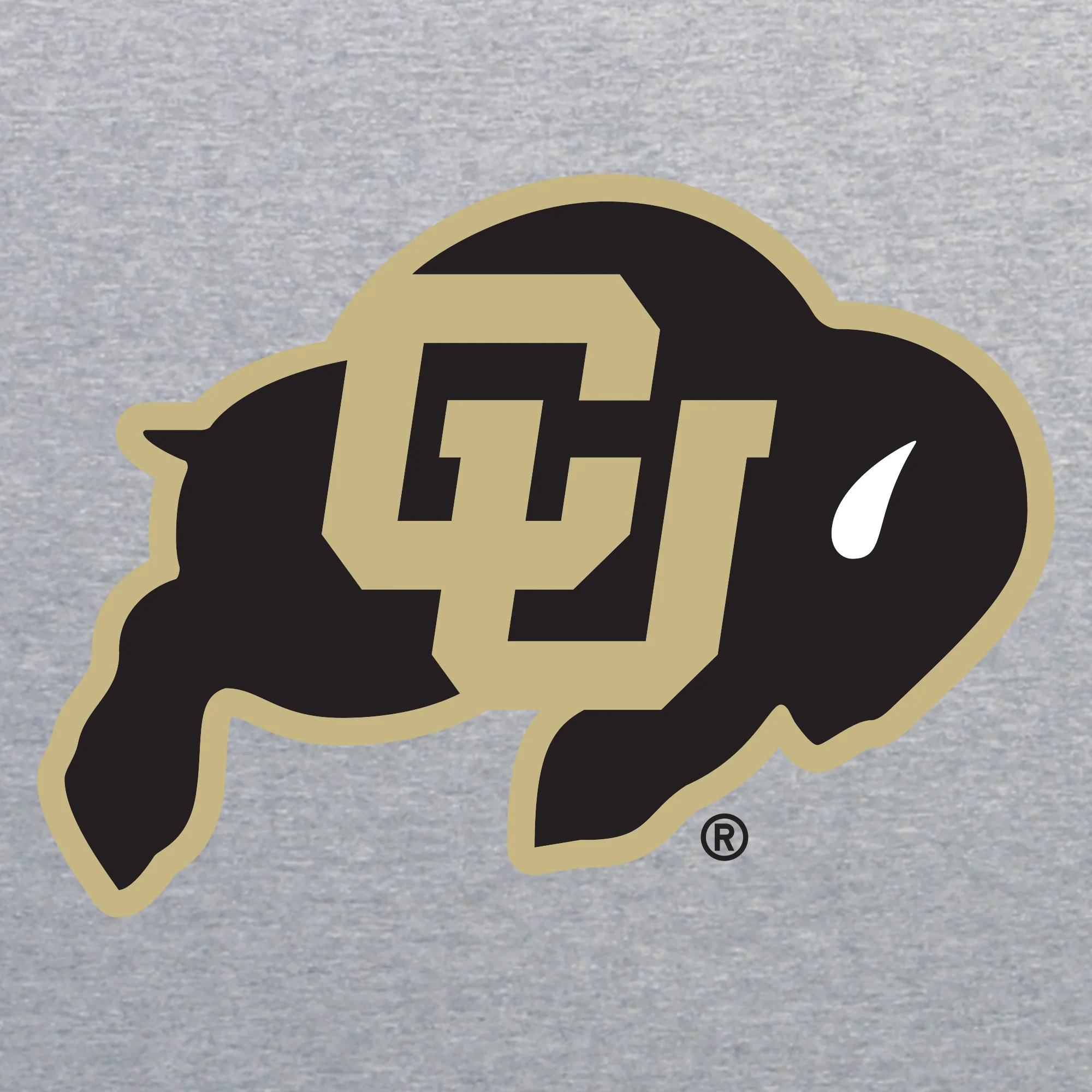 University of Colorado Buffaloes Primary Logo Long Sleeve T Shirt - Sport Grey - Image 2